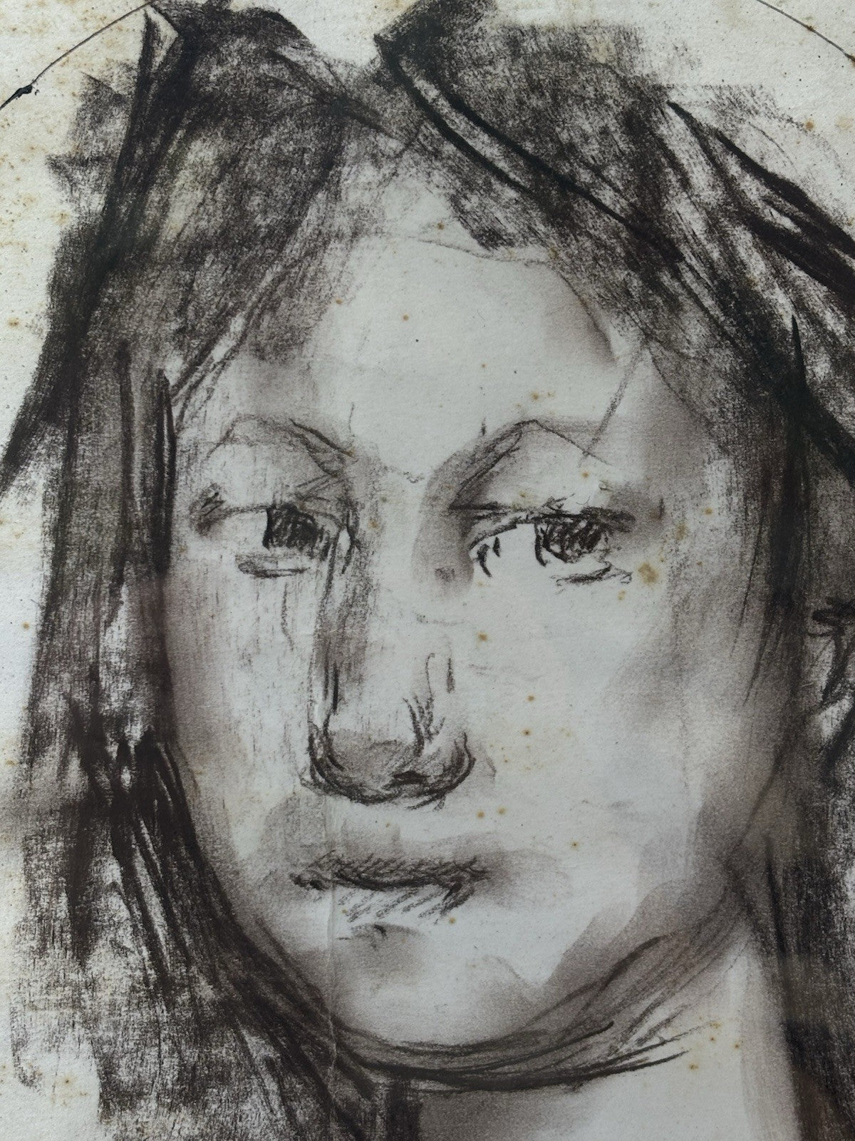 Quadro -Volto Di Donna- Giuseppe Ciavolino- disegno su carta