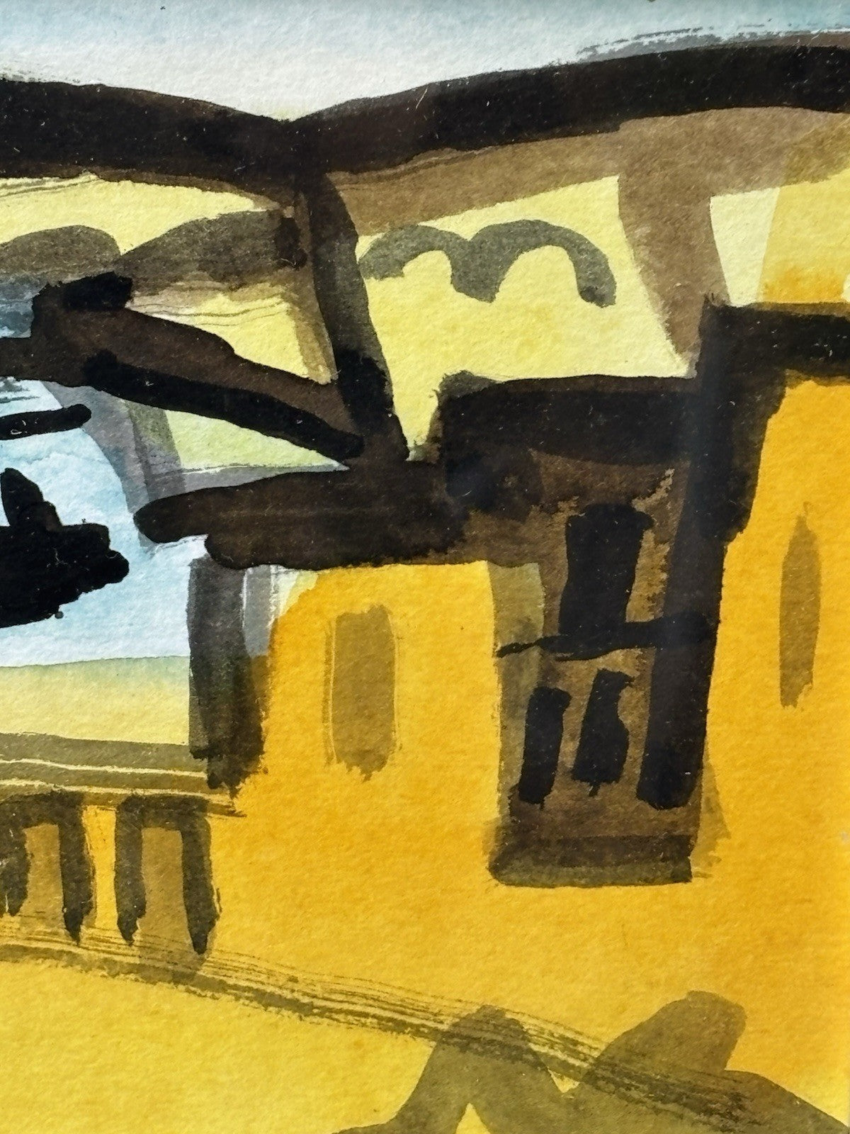 Coppia di quadri -Marine- Mario Sangiovanni tecnica mista su carta