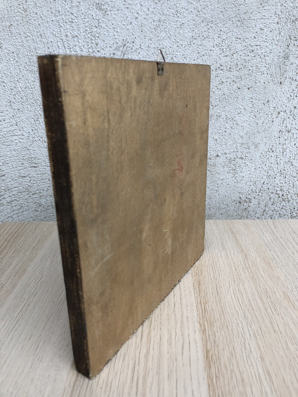 Quadro Vintage- Figura Santo- Dipinto A Olio Su Tavola