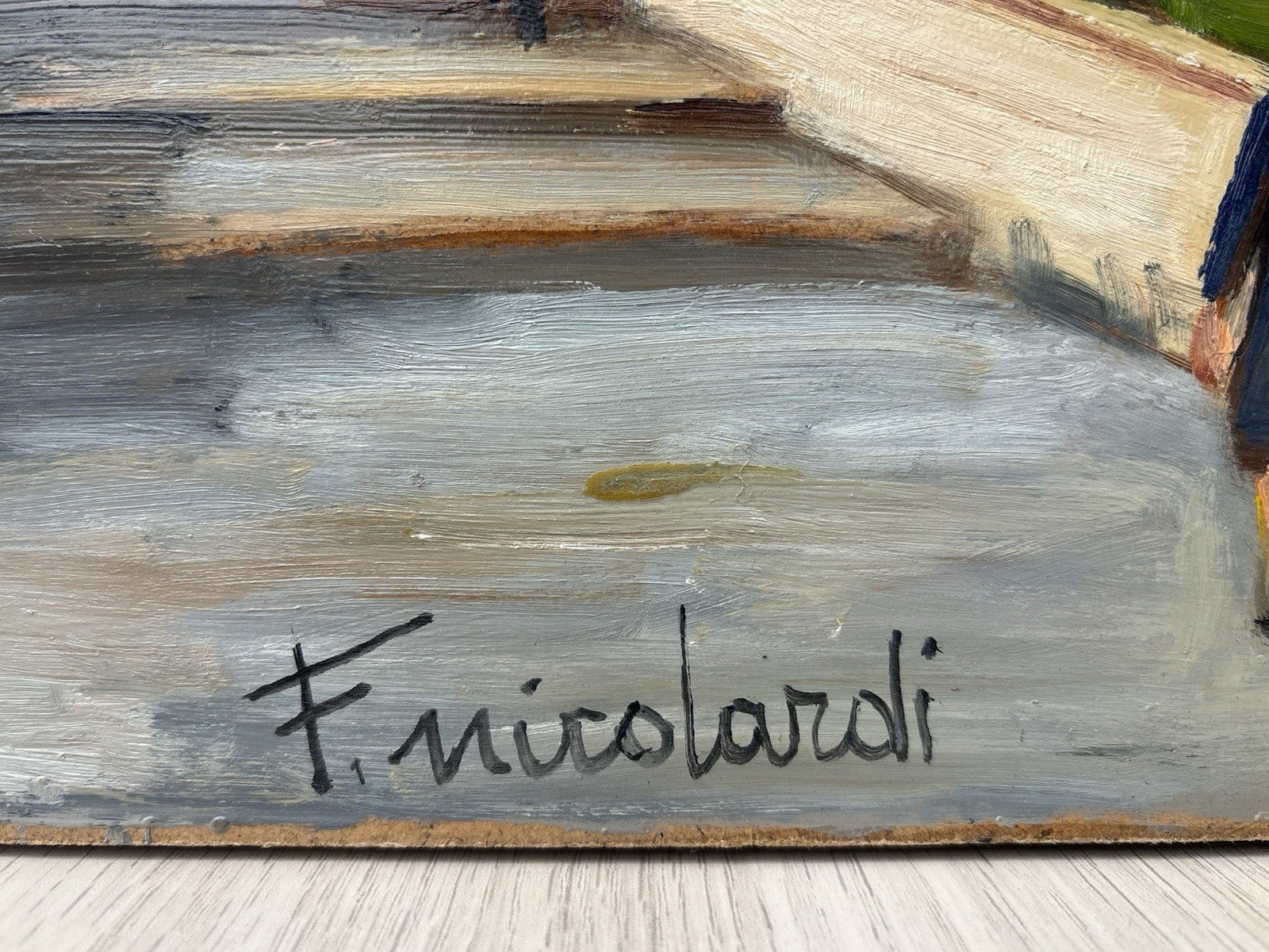 Quadro -Un Angolo Di Pozzuoli- Francesco Nicolardi- dipinto a olio