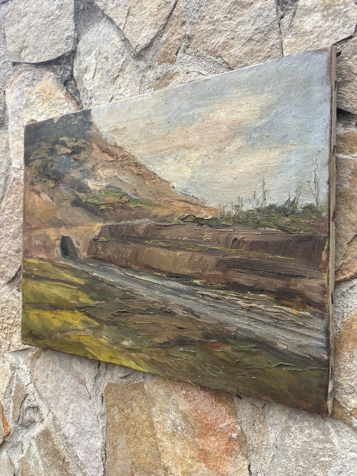 Quadro -Paesaggio-Ermete Liguori-dipinto a olio su tela