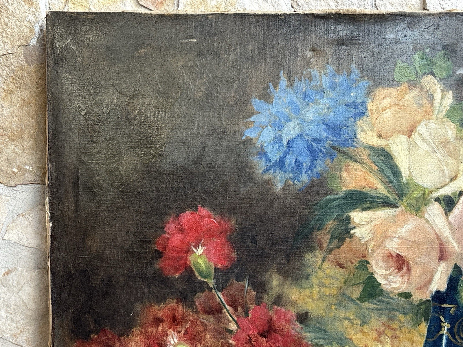 Quadro antico -Vaso Con Fiori- Giuseppe Alberto Cocco dipinto a olio su tela