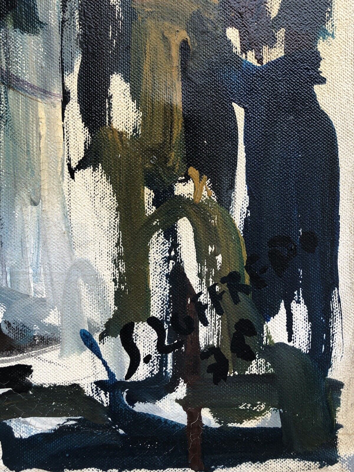 Quadro vintage -Gallo- dipinto a olio su tela