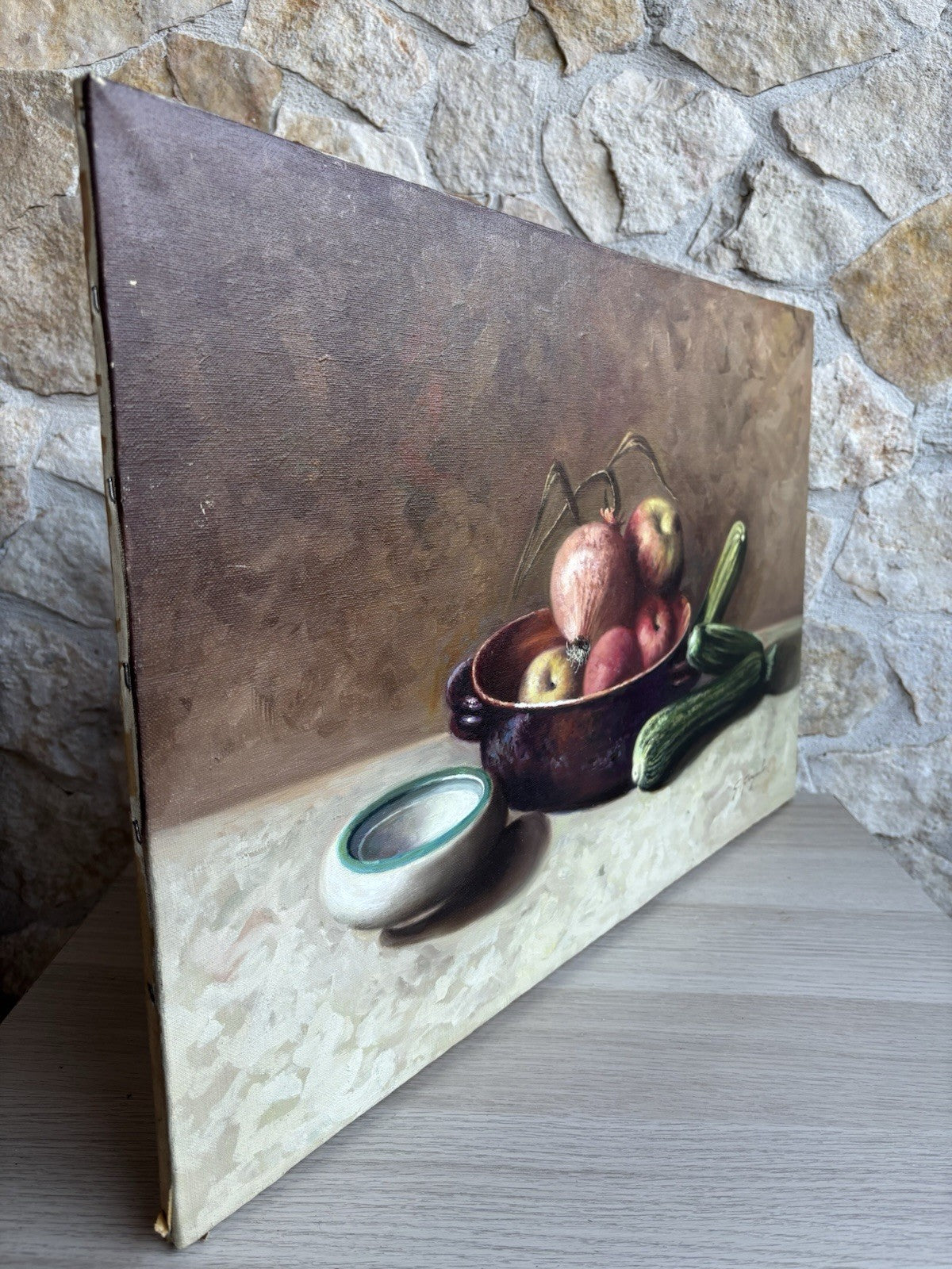 Quadro -Natura Morta- Giuseppe Gargiulo dipinto a olio su tela