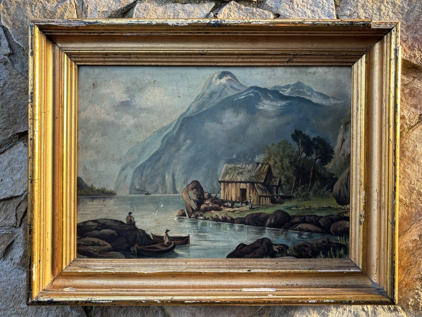 Quadro antico -Paesaggio- dipinto a olio