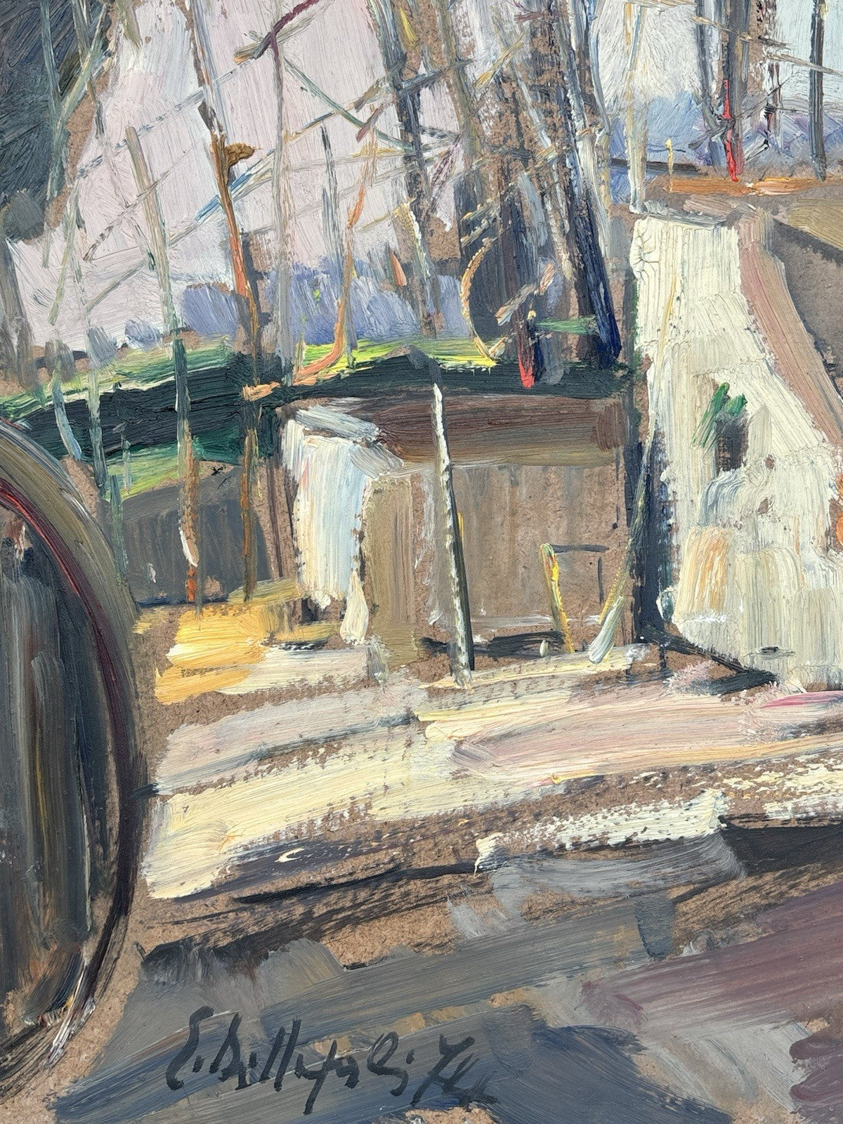 Quadro -Paesaggio Con Casolare- Edmondo Di Napoli- dipinto a olio
