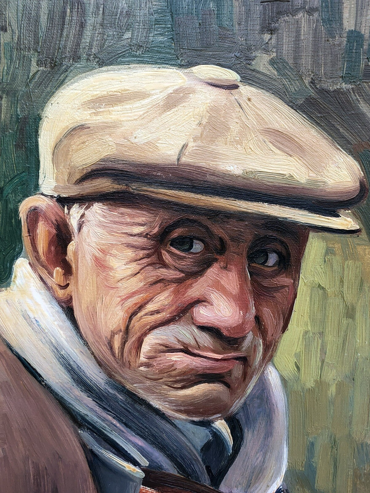 Quadro vintage -Figura Anziano- dipinto a olio su tela