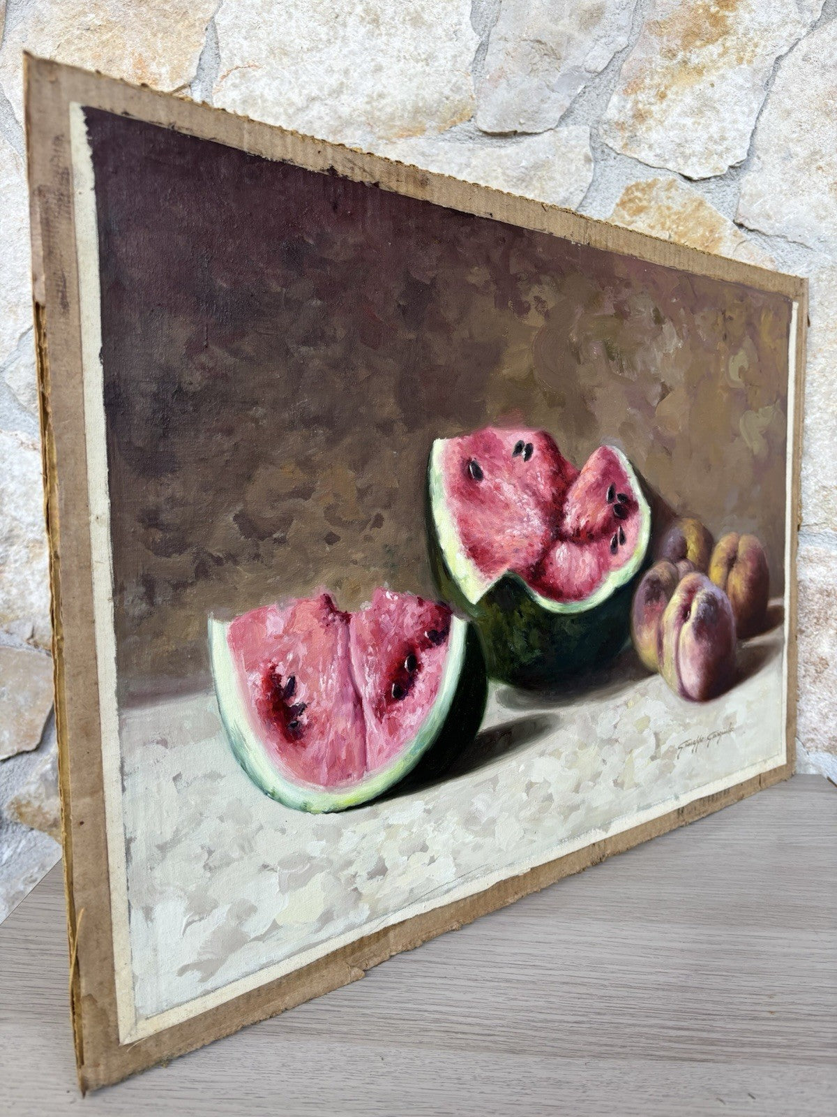 Quadro -Natura Morta- Giuseppe Gargiulo dipinto a olio su tela