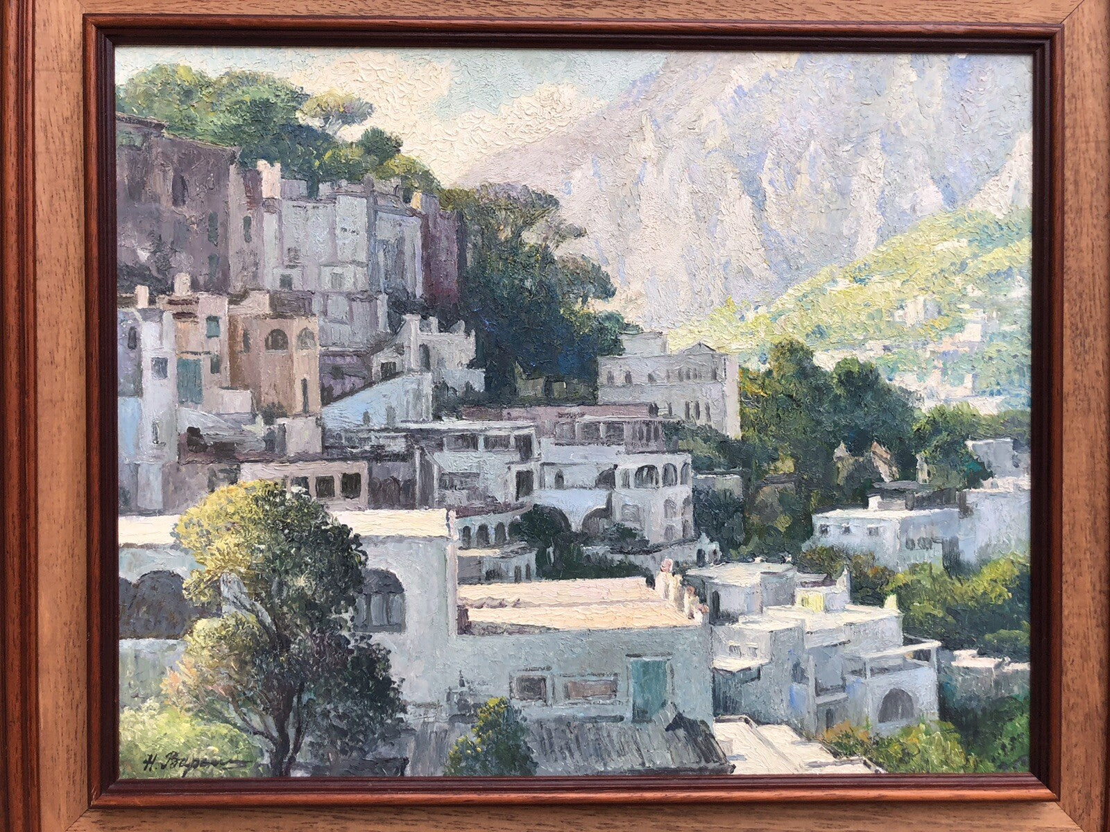 Quadro vintage -Paesaggio- dipinto a olio