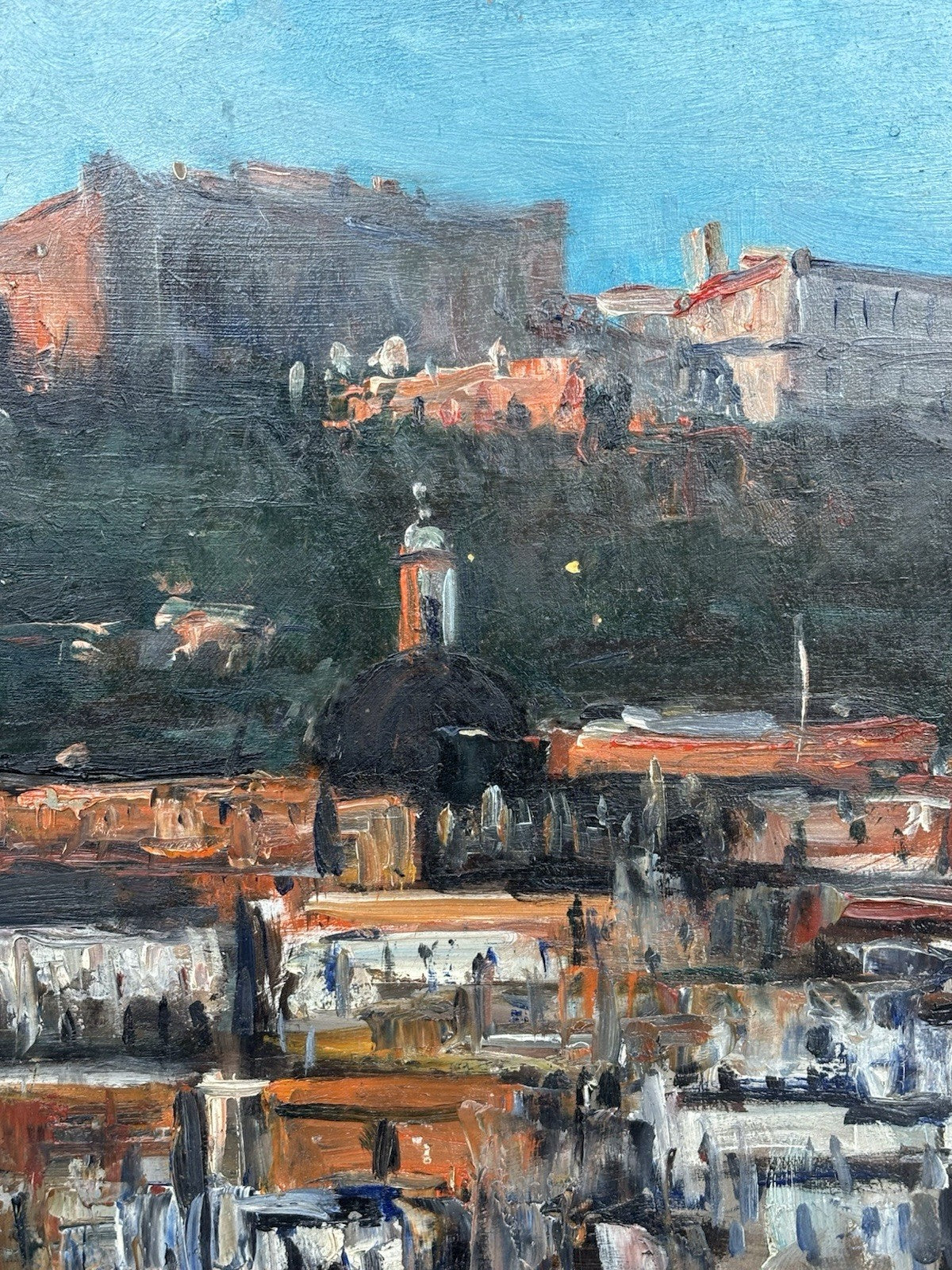 Quadro -Paesaggio Con Case- Giovanni Pane dipinto a olio