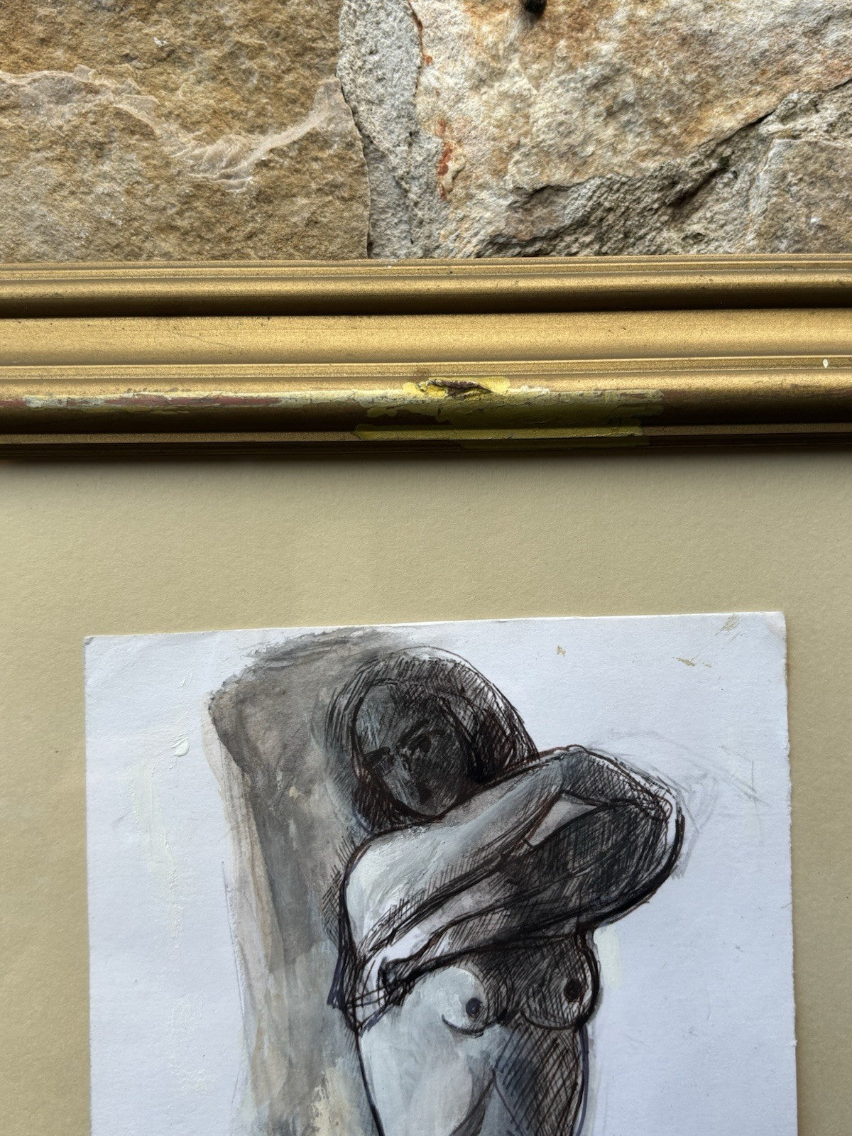Quadro -Nudi Di Donna- Fienga realizzati a tecnica mista su carta