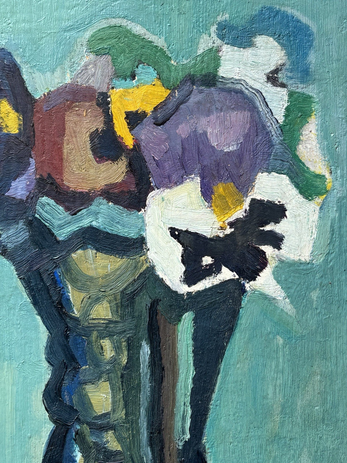 Quadro -Vaso Con Fiori- Mario Sangiovanni dipinto a olio