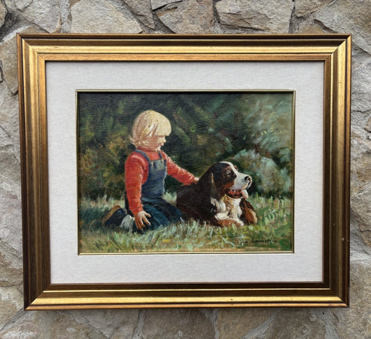 Quadro -Amici- Aldo Buonoconto- dipinto a olio su tela