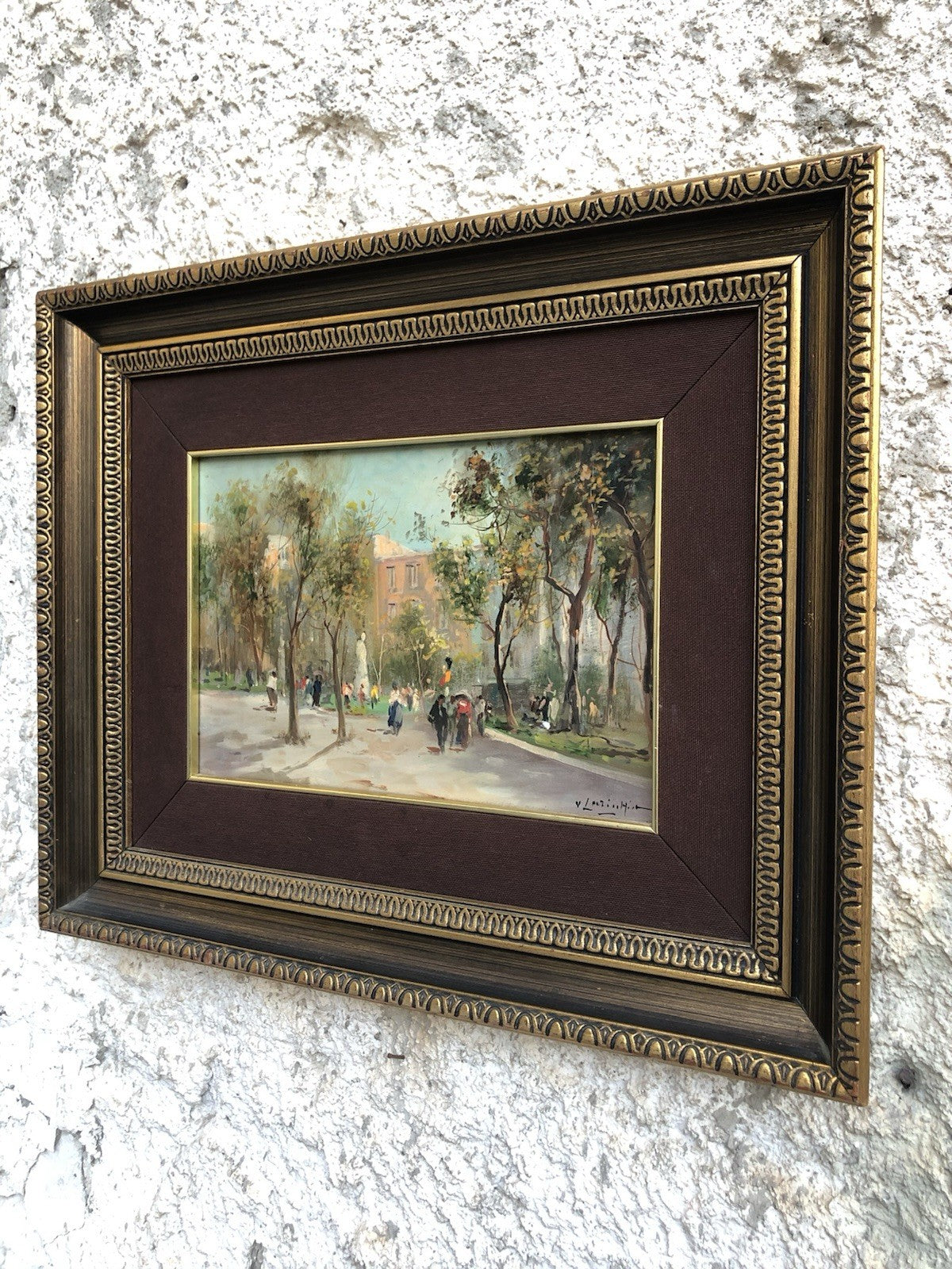 Quadro -Villa Comunale- Vincenzo Laricchia dipinto a olio