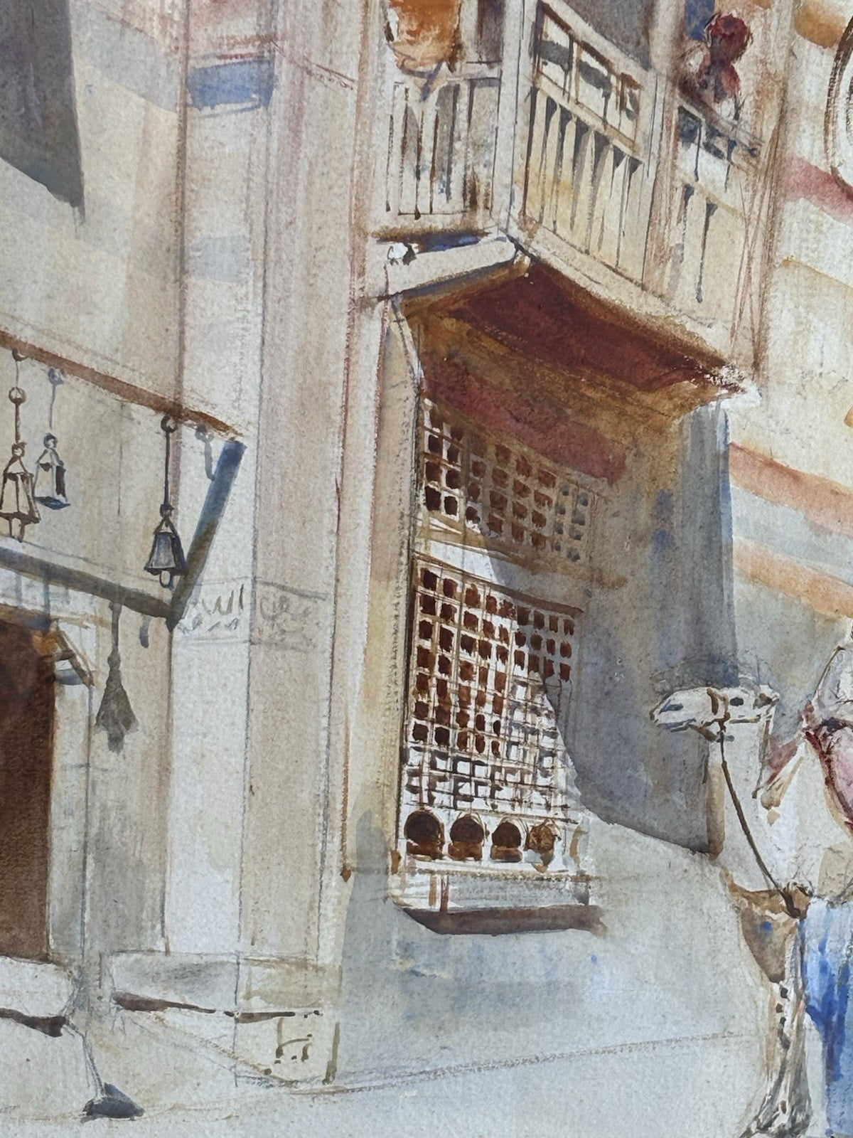 Quadro antico -Il Cairo- Henry Simpson realizzato ad acquerello su carta