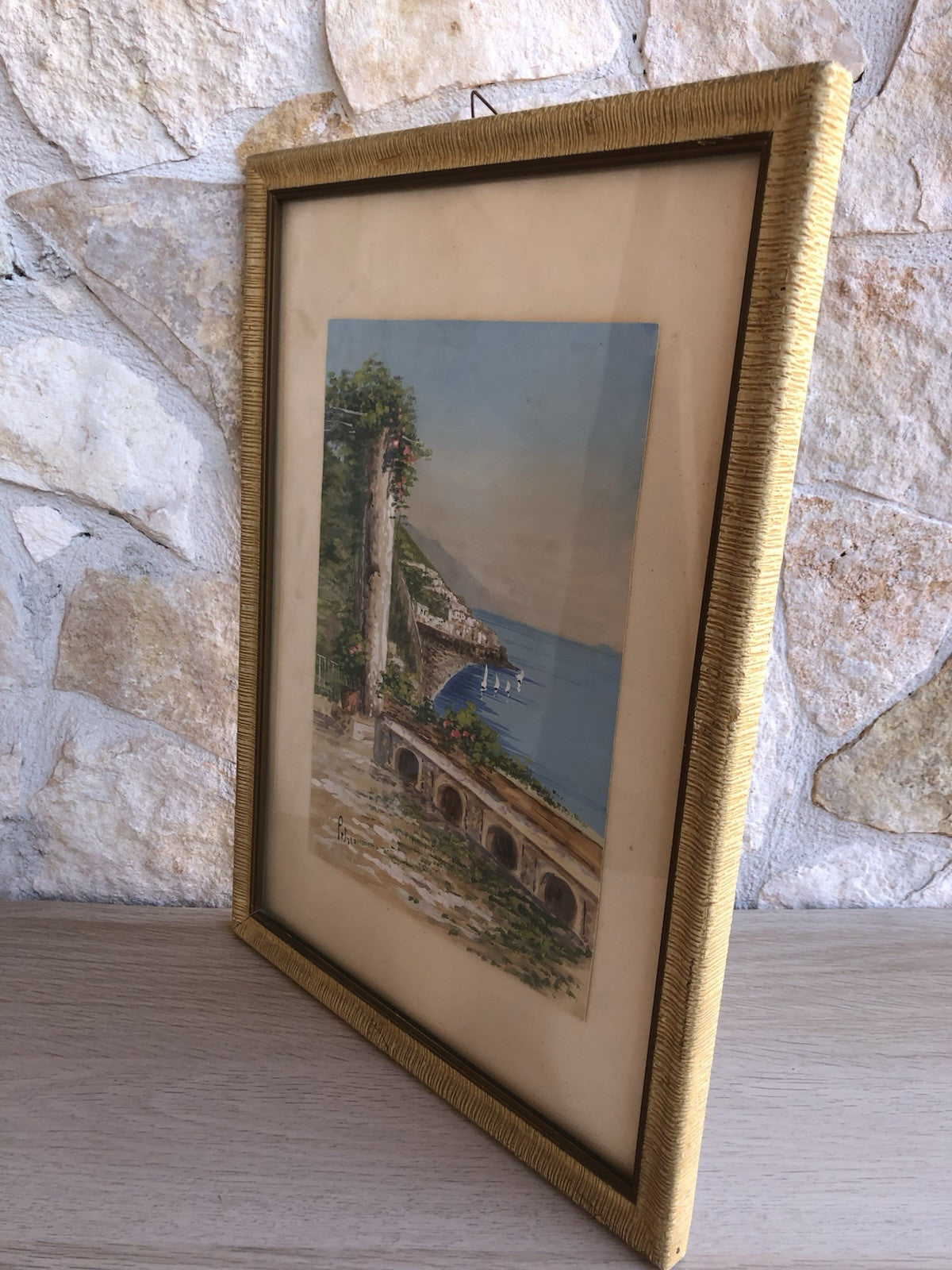 Quadro -Veduta Panoramica- dipinto ad acquerello su carta