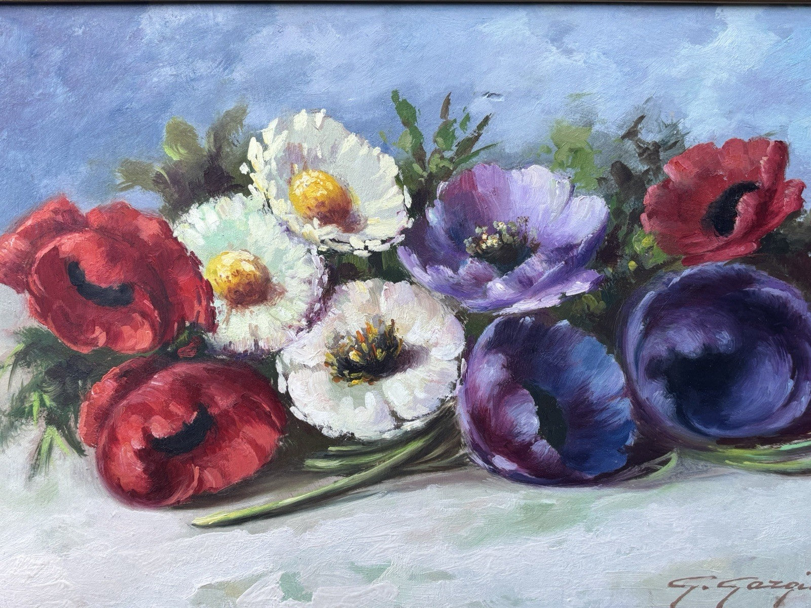 Quadro -Fiori- Giuseppe Gargiulo dipinto a olio