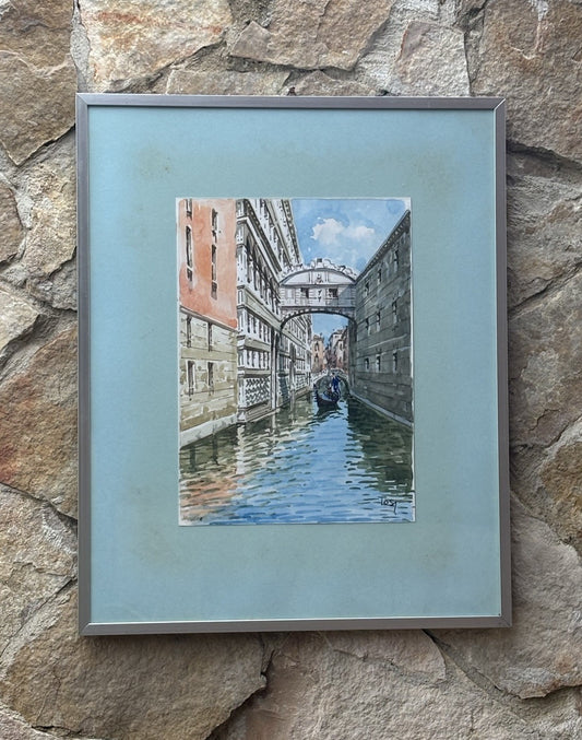Quadro -Marina Di Venezia- Tosi ?? acquerello su carta