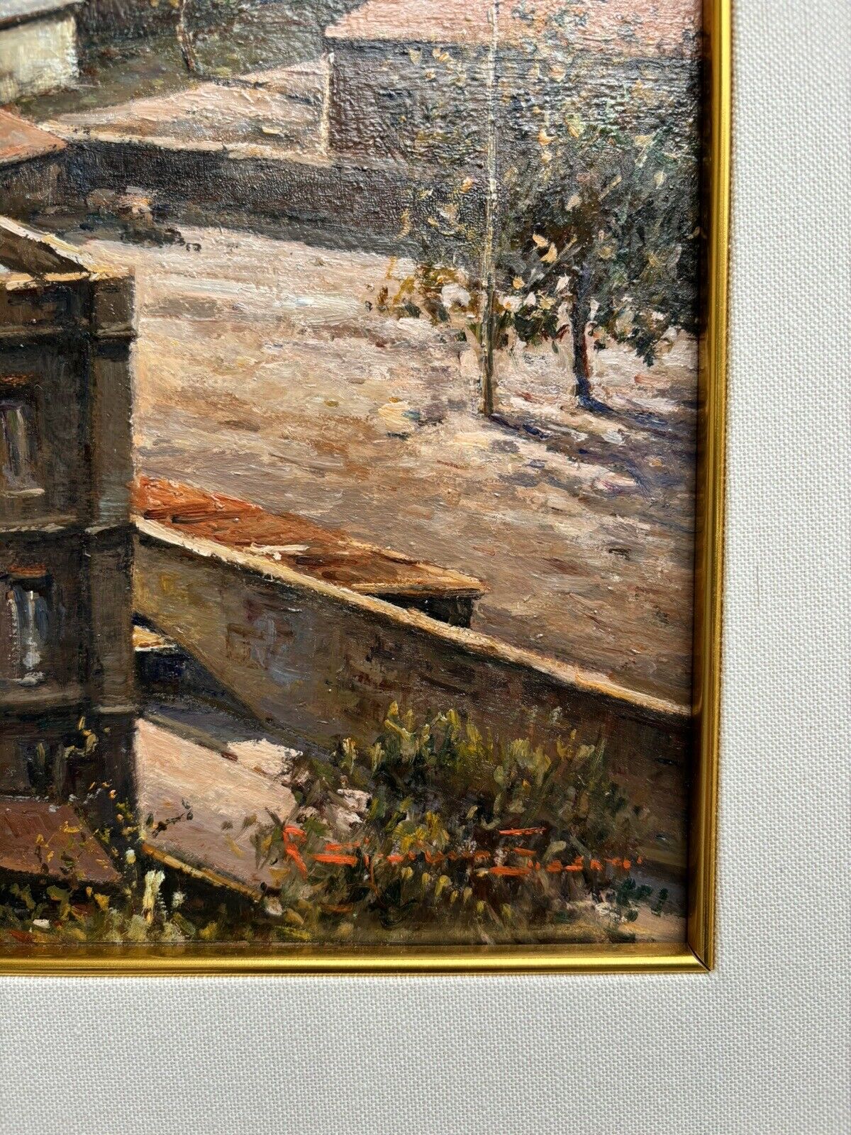 Quadro vintage -Marina Di Pozzuoli- dipinto a olio
