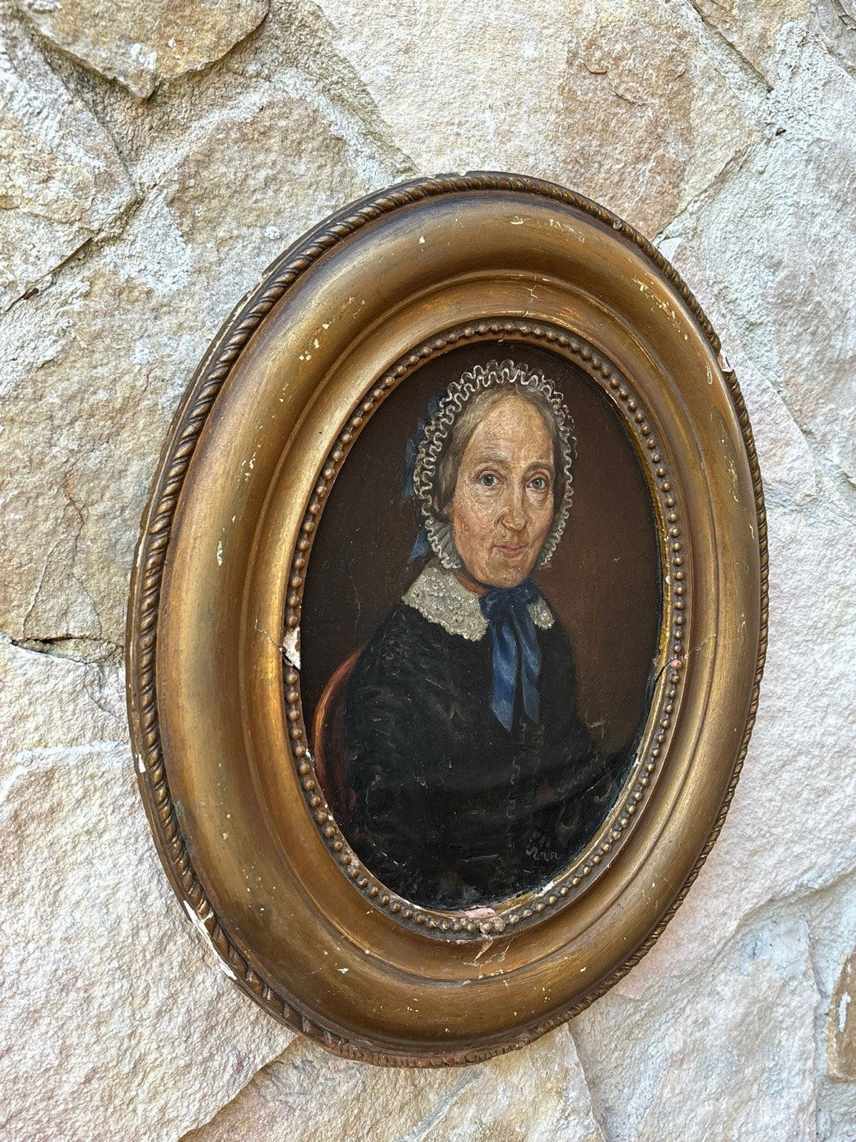 Quadro antico -Figura Di Donna Anziana- dipinto a olio