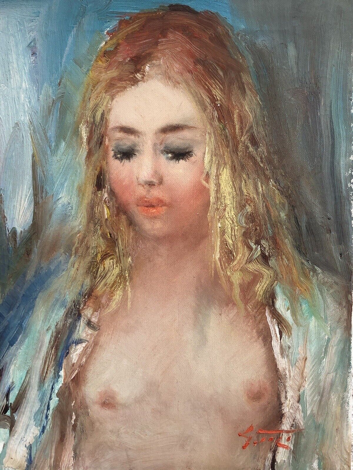 Quadro vintage -Nudo- dipinto a olio su tela Gino Tili 1920-2005