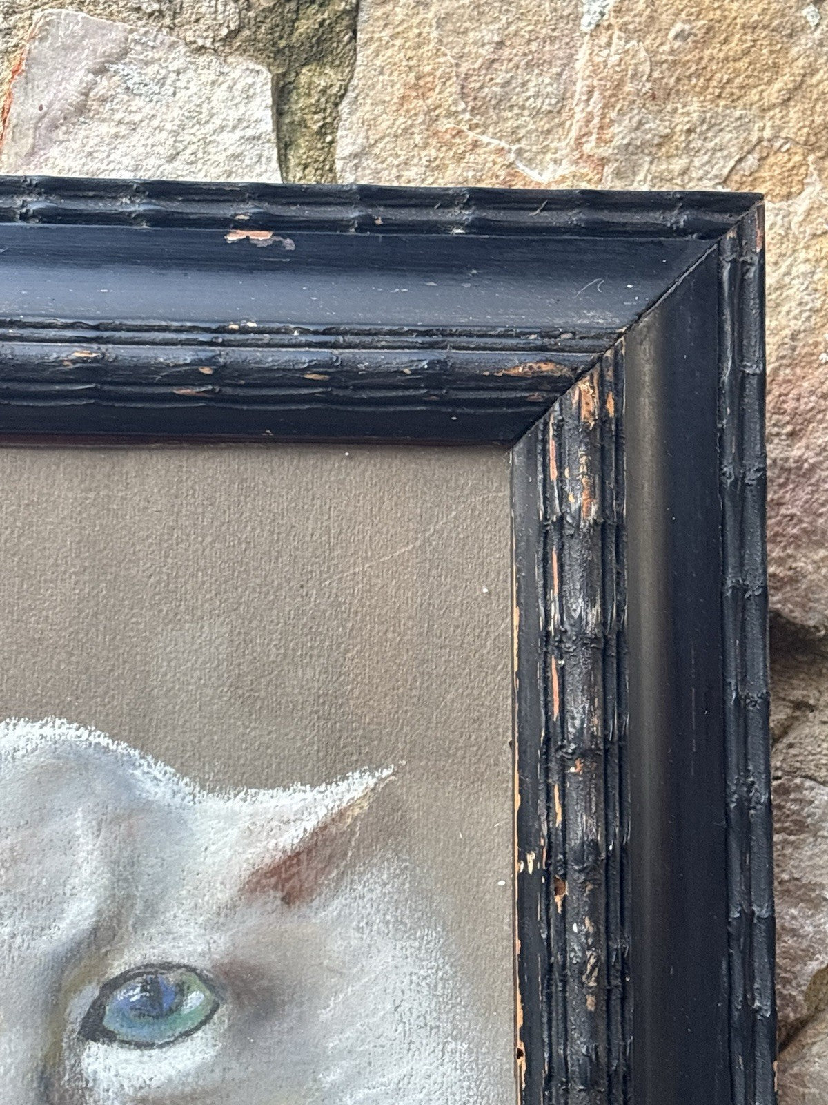 Quadro antico -Figure Animali- Federico De Curtis- pastello su carta