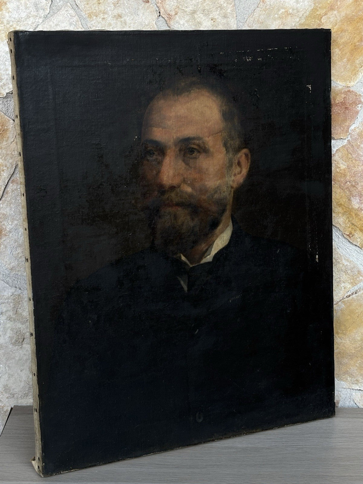 Quadro antico -Ritratto- dipinto a olio su tela