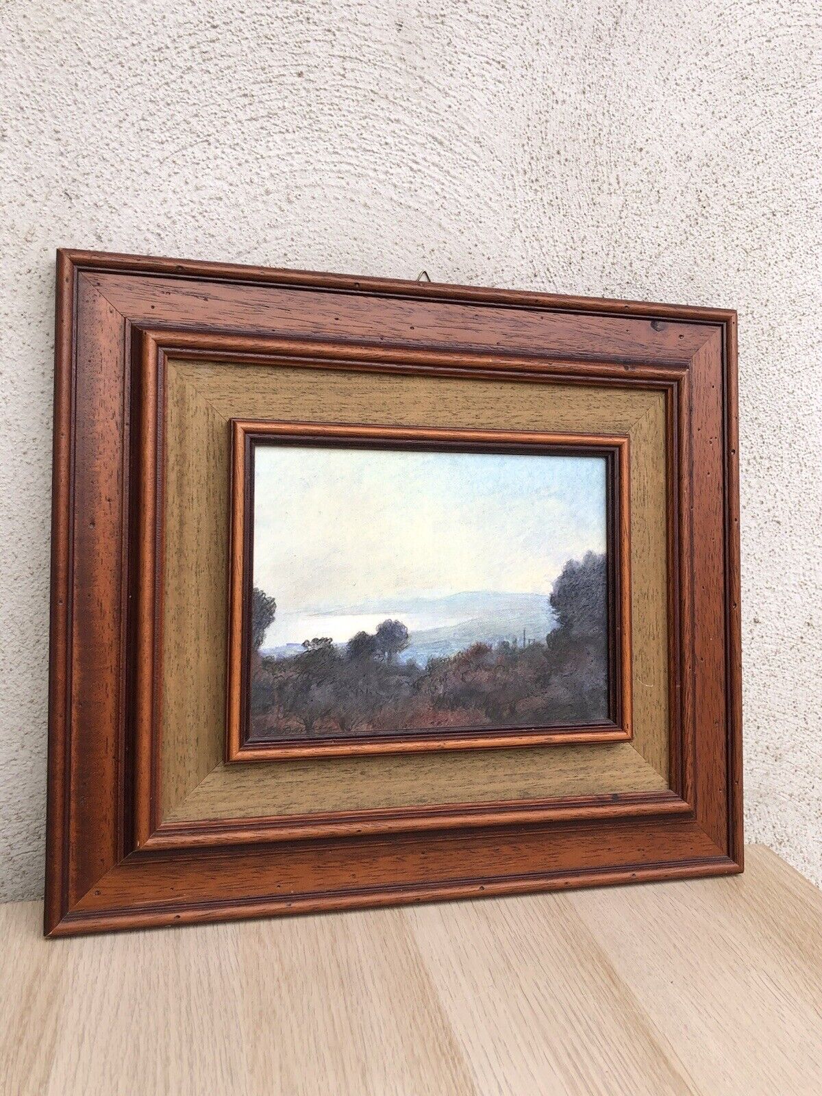 Quadro vintage -Veduta Panoramica- tecnica mista su carta