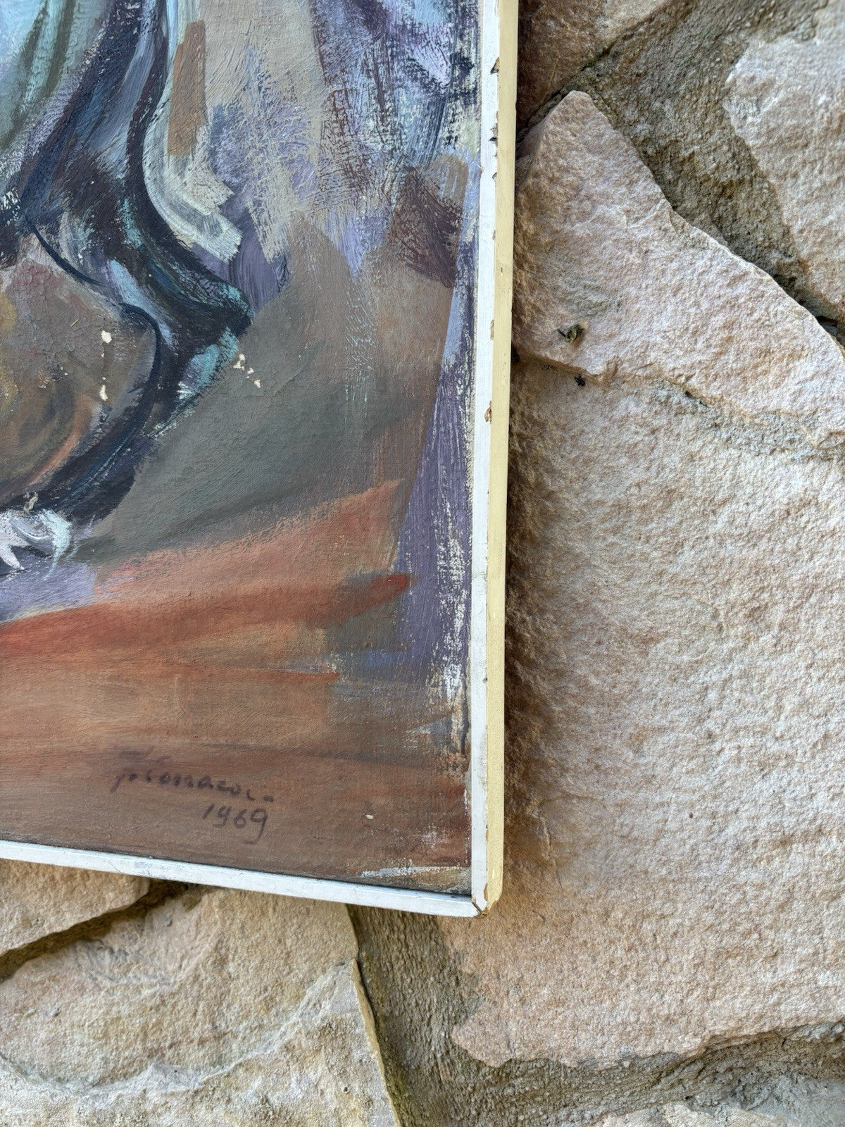 Quadro -Cavalli- Ferruccio Torraca- dipinto a olio su tela