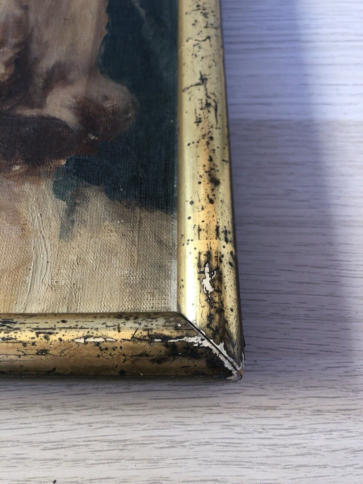 Quadro antico -Profilo Donna- dipinto a olio su tela