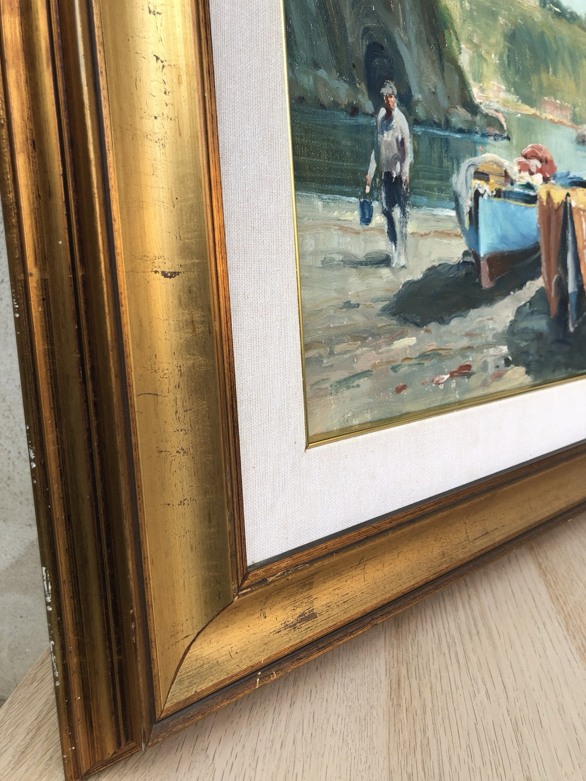 Quadro -Barche A Riposo- dipinto a olio su tela