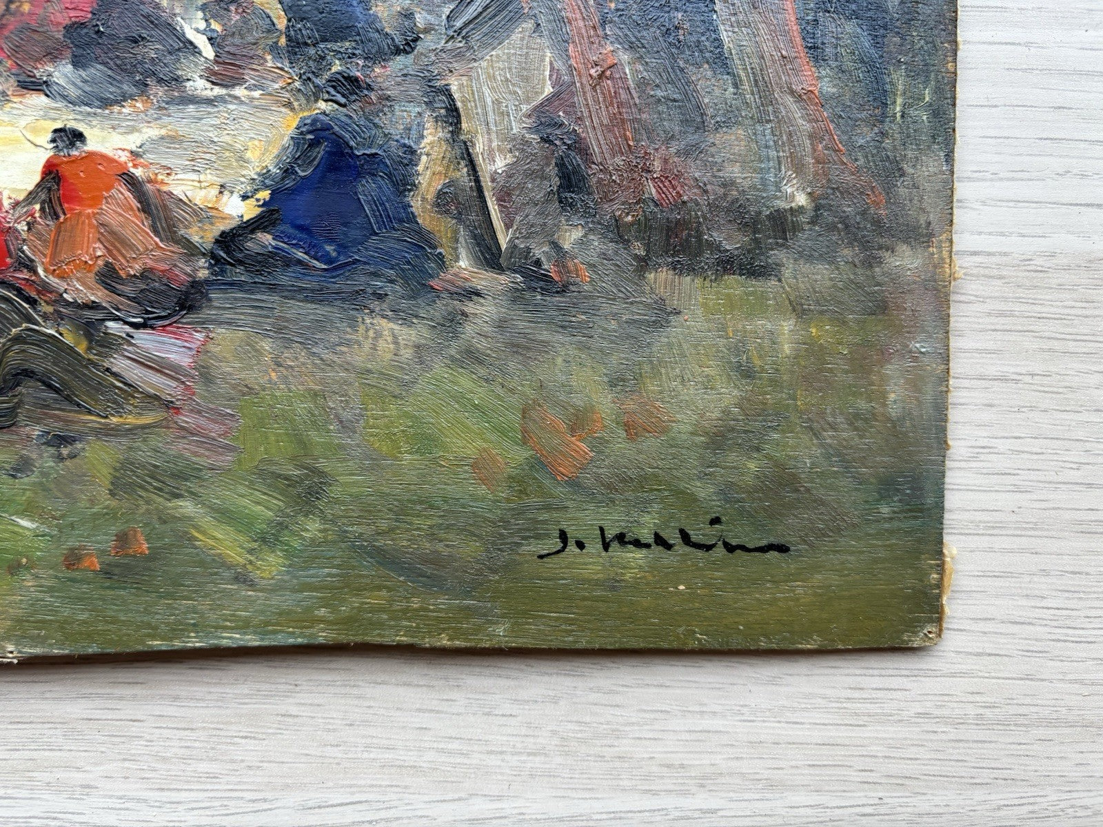 Quadro -Gruppo Di Persone- Francesco Di Marino Dipinto a olio