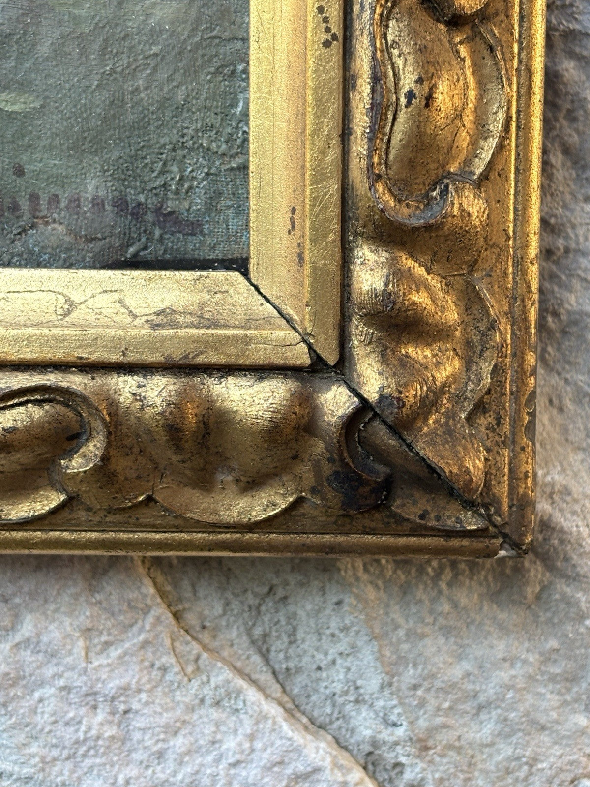 Coppia di quadri antichi -Paesaggi- dipinti a olio