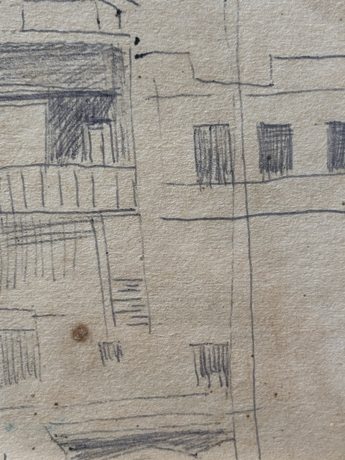 Quadro -Pozzuoli- Mario Sangiovanni disegno a matita su carta