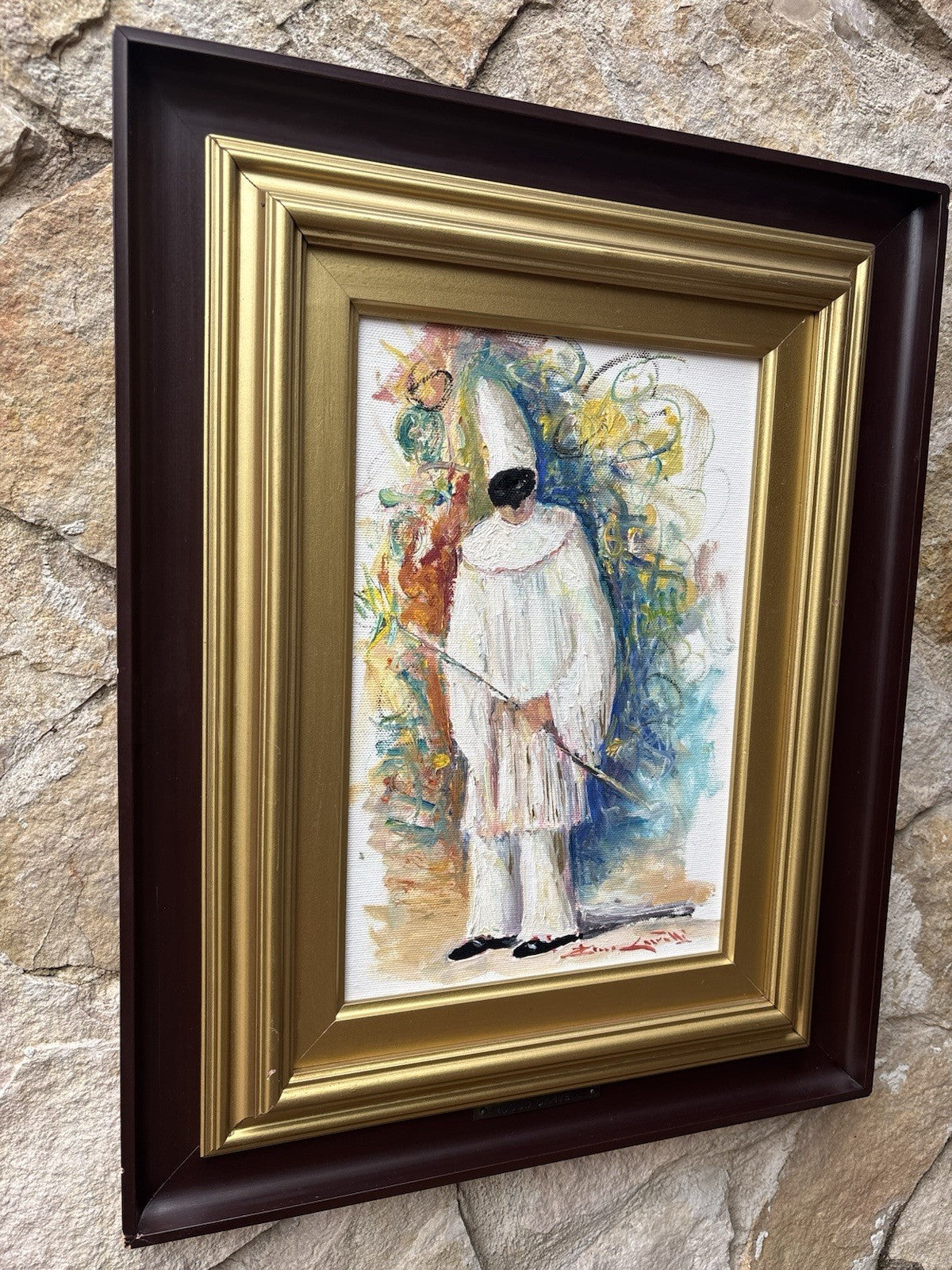 Quadro -Pulcinella- Rocco Carvelli- dipinto a olio su tela