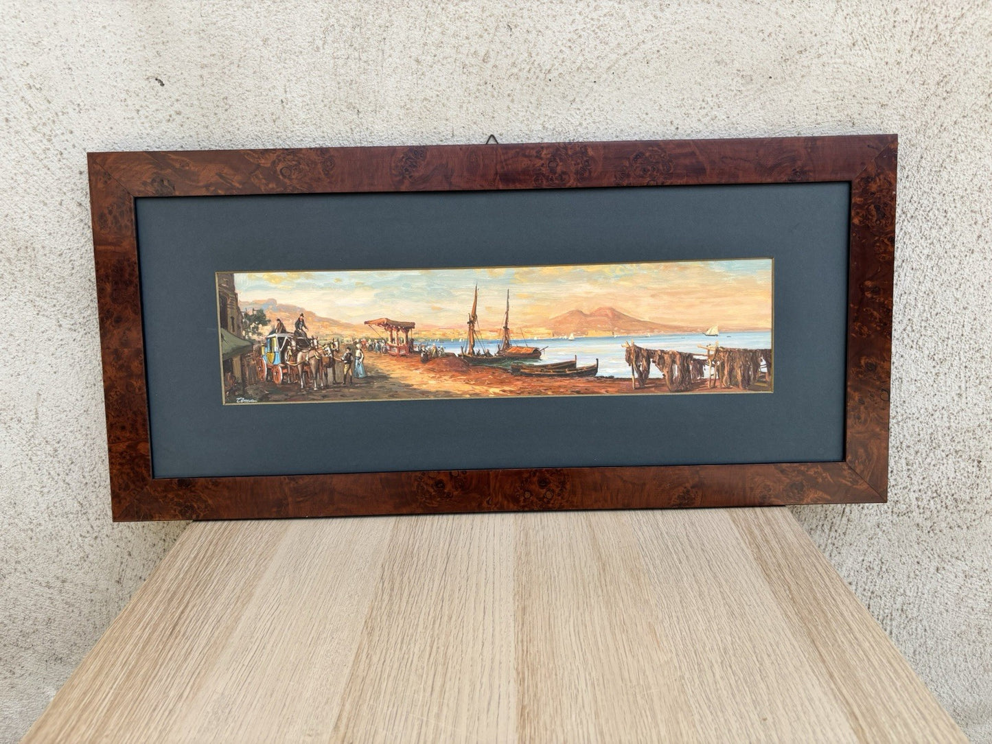 Quadro -Napoli Antica- dipinto a olio su tavola