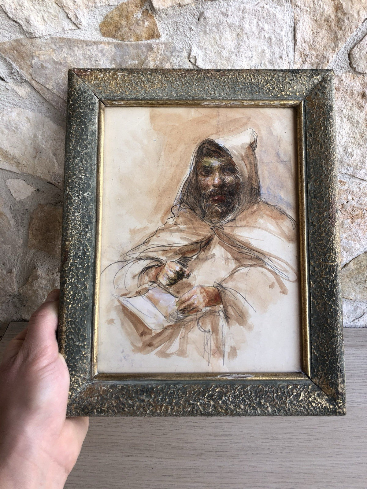 Quadro -Monaco- dipinto a tecnica mista