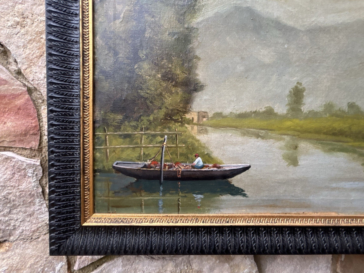 Quadro -Mattino Sul Lago- Arturo Bacio Terracina dipinto a olio
