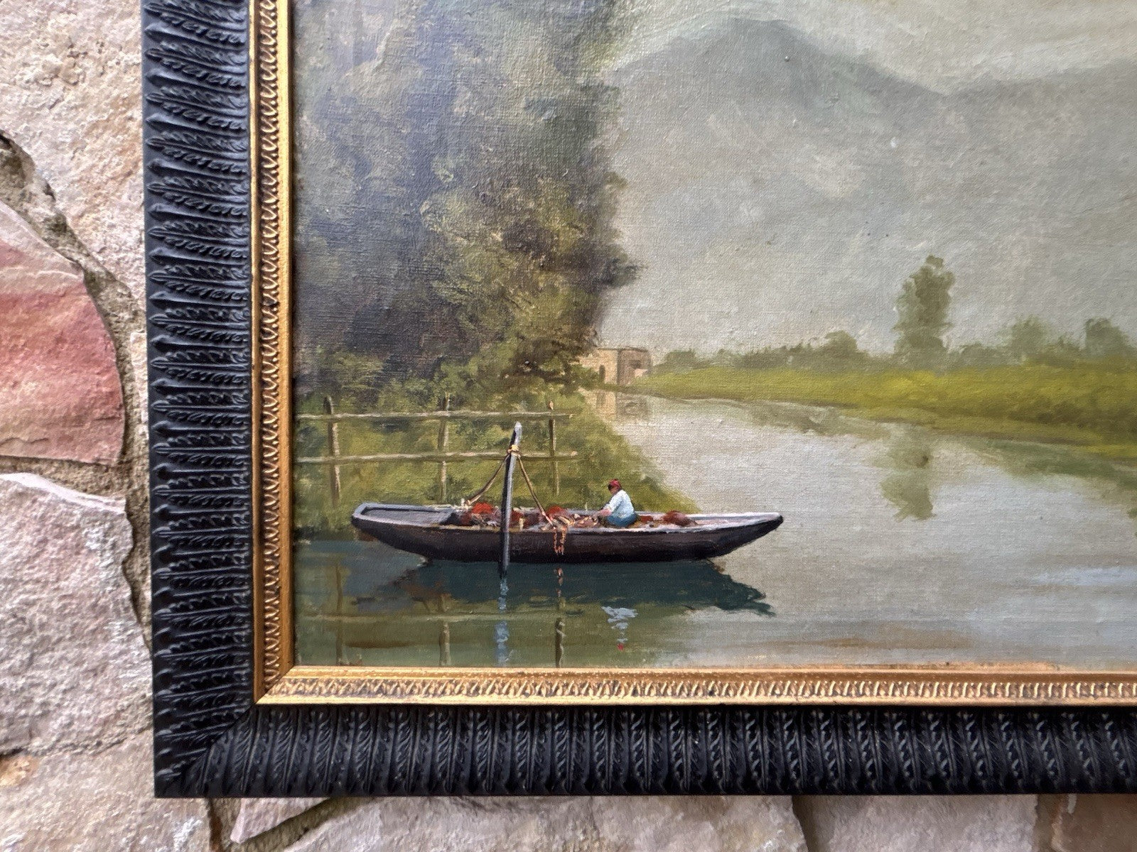 Quadro -Mattino Sul Lago- Arturo Bacio Terracina dipinto a olio