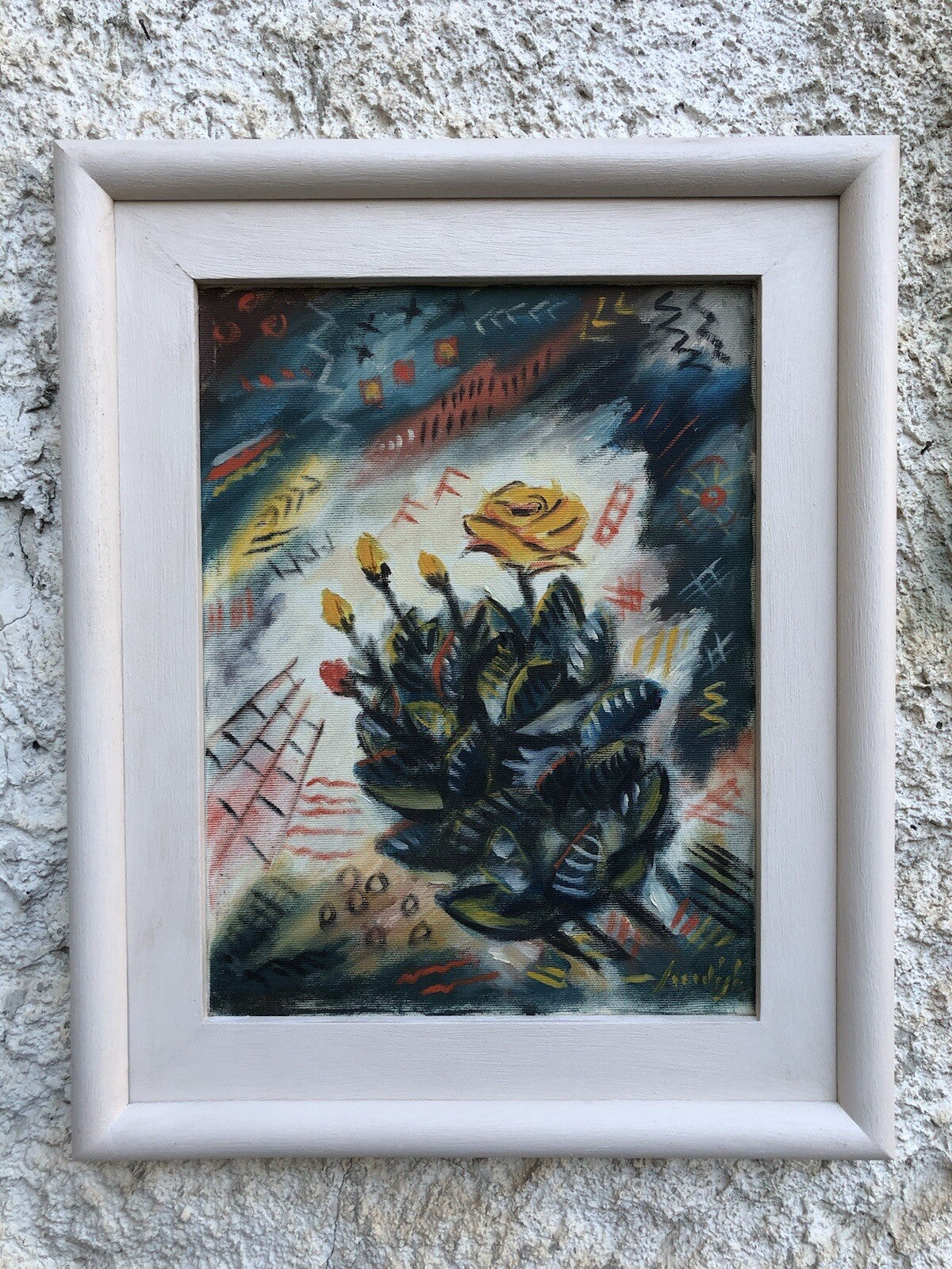 Quadro vintage -Natura Morta- dipinto a olio su tela