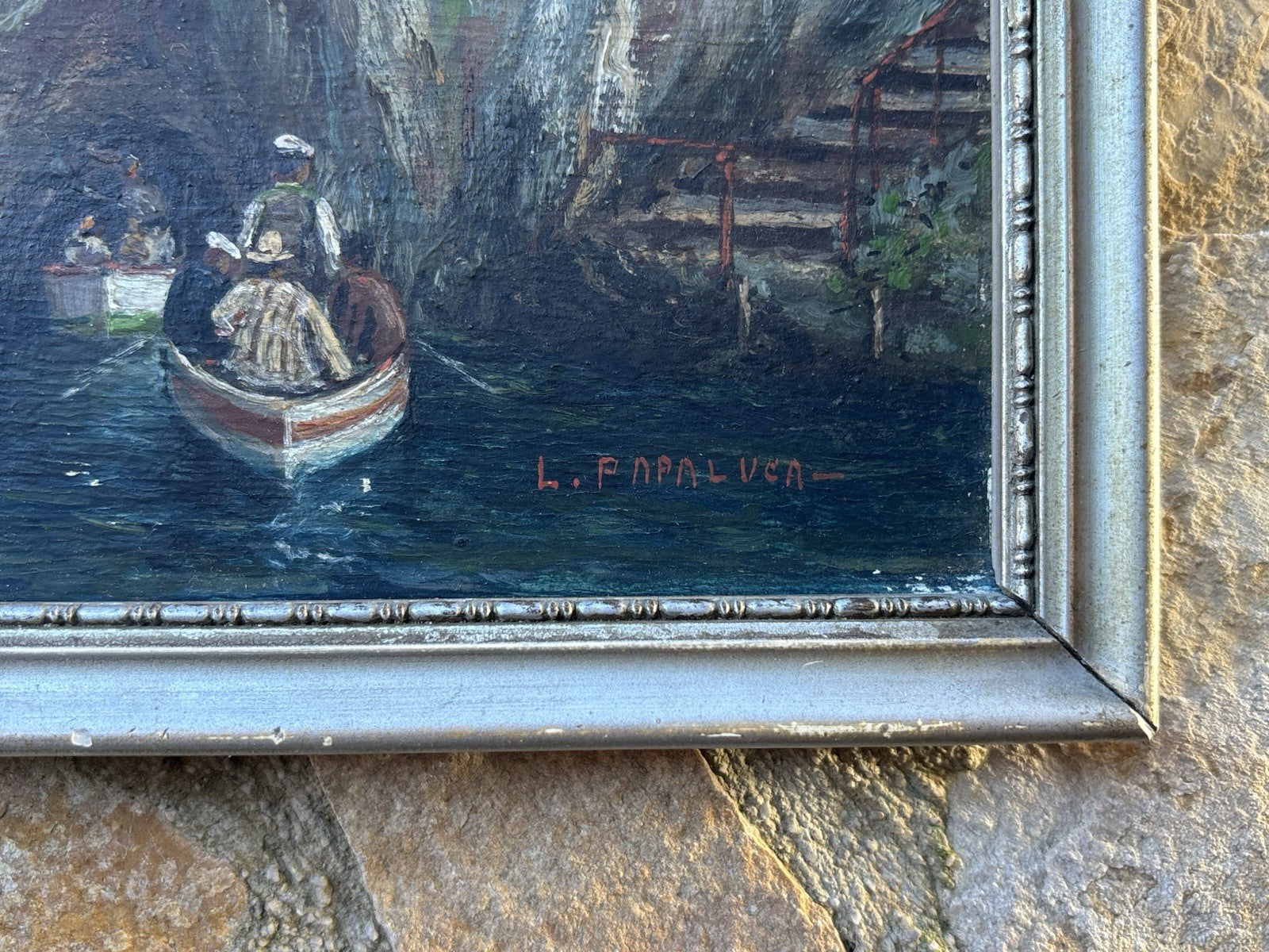 Coppia quadri miniature -Marine- Luca Papaluca- dipinti a olio su tavoletta