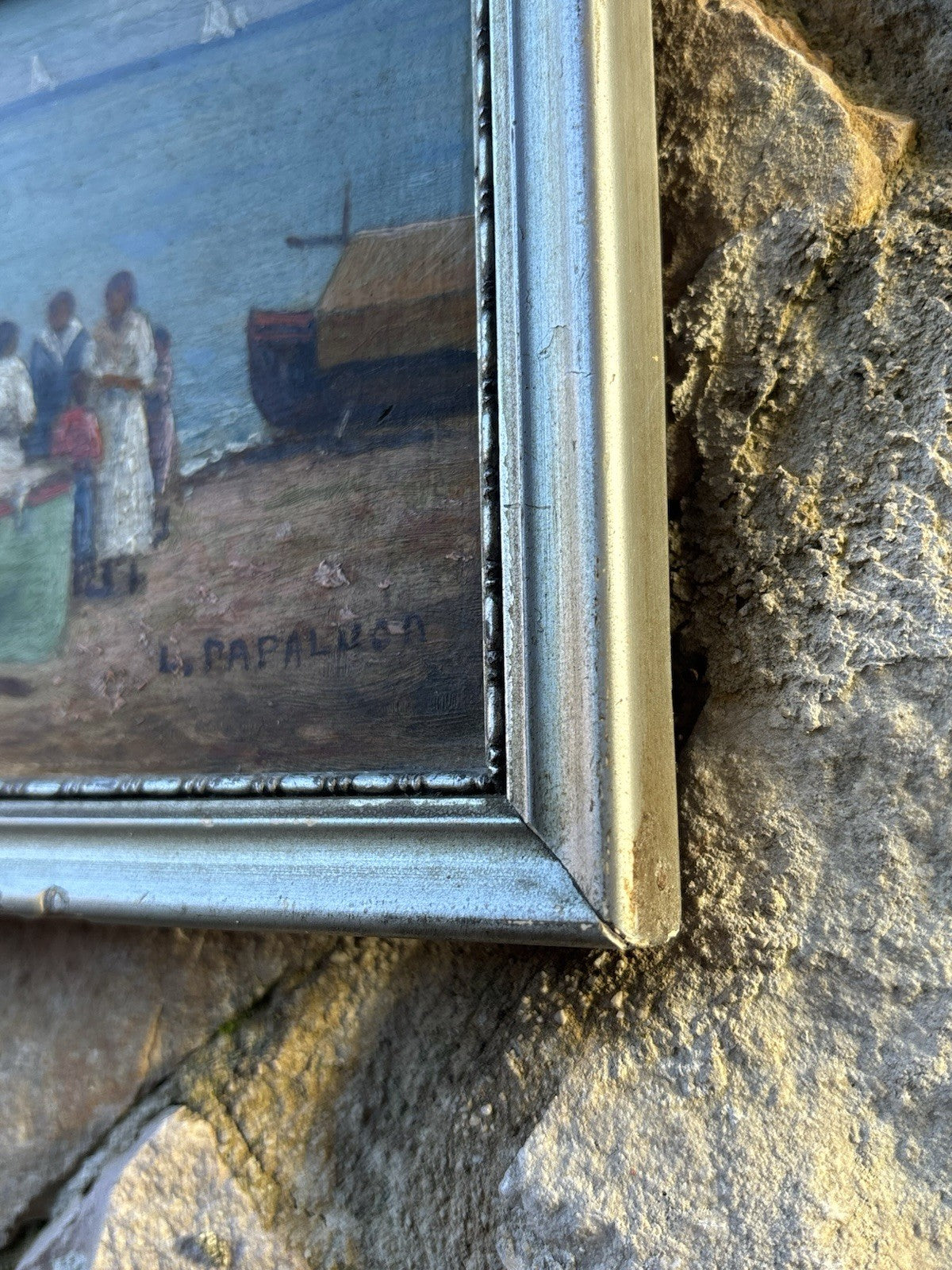 Coppia quadri miniature -Marine- Luca Papaluca- dipinti a olio su tavoletta