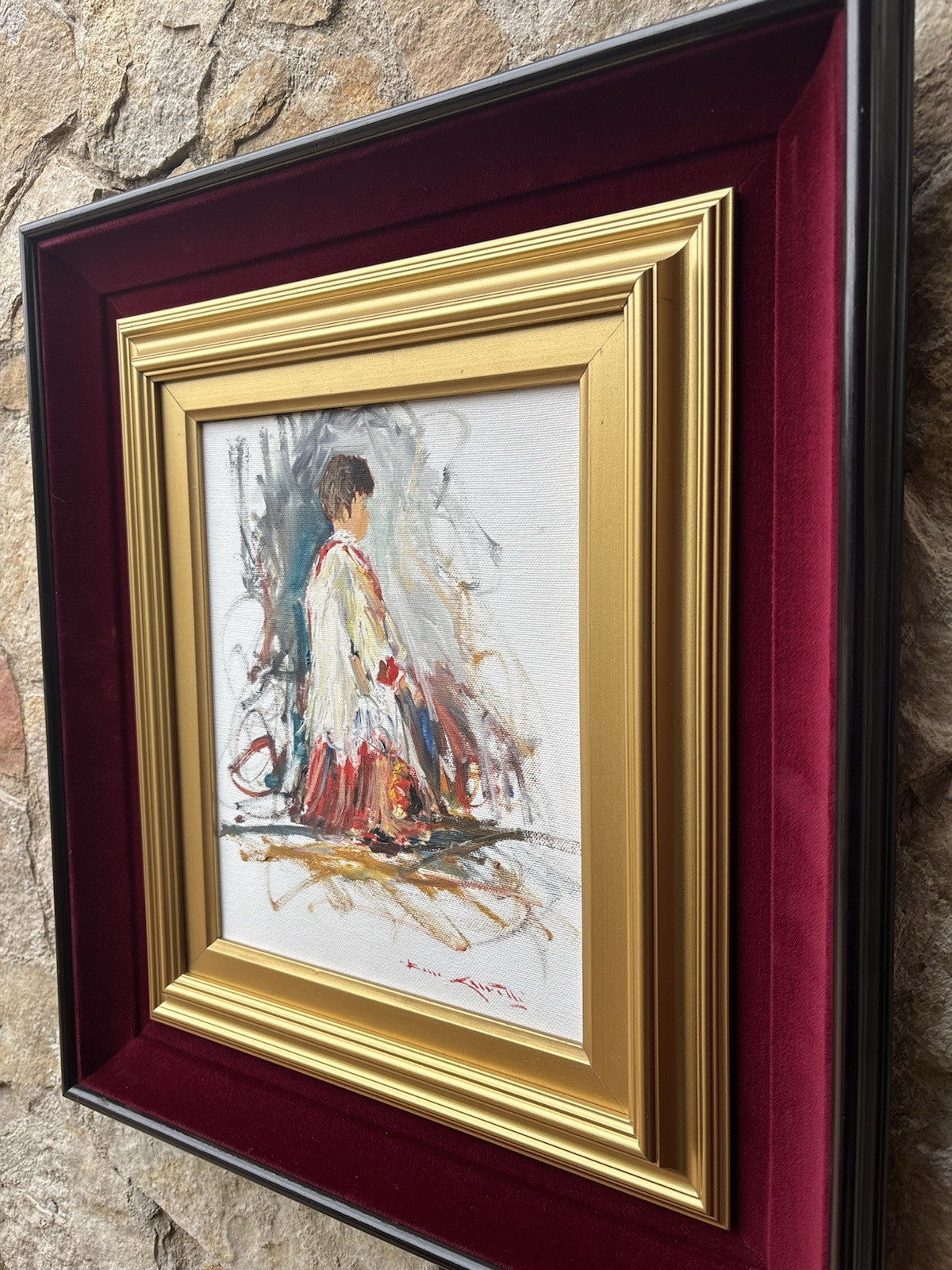 Quadro -Chierichetto- Rocco Carvelli- dipinto a olio su tela