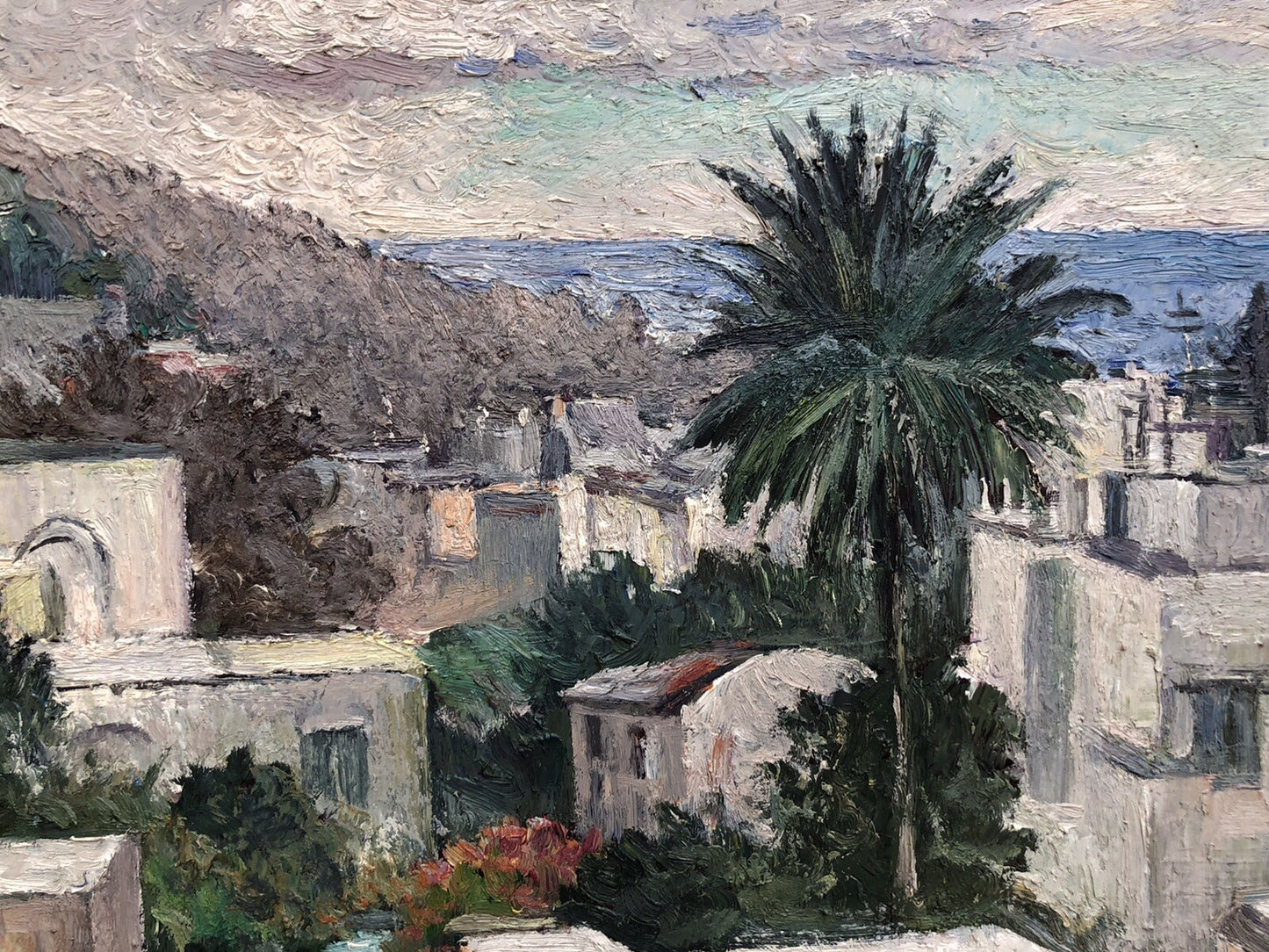 Quadro vintage -Paesaggio- dipinto a olio su masonite