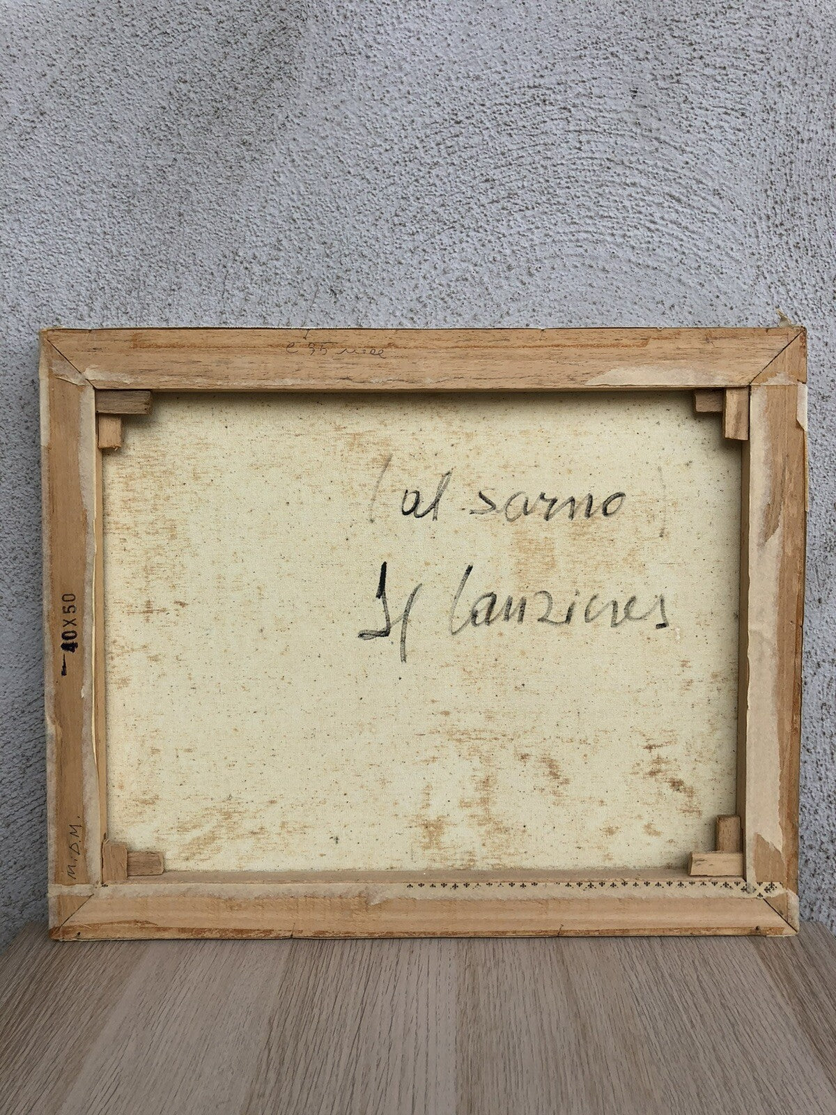 Quadro vintage -Al Sarno- dipinto a olio su tela