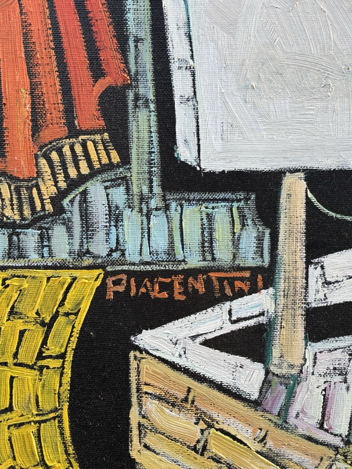 Quadro -Romanticismo- Marcello Piacentini dipinto a olio su tela