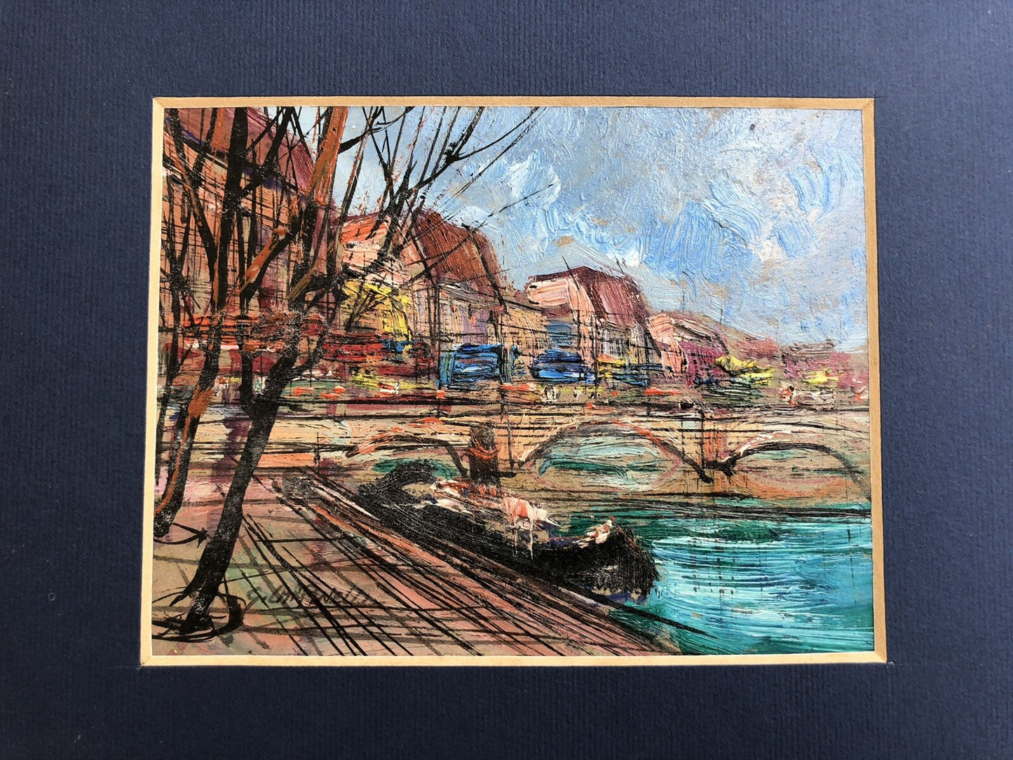 Quadro vintage -Paesaggio- dipinto a olio