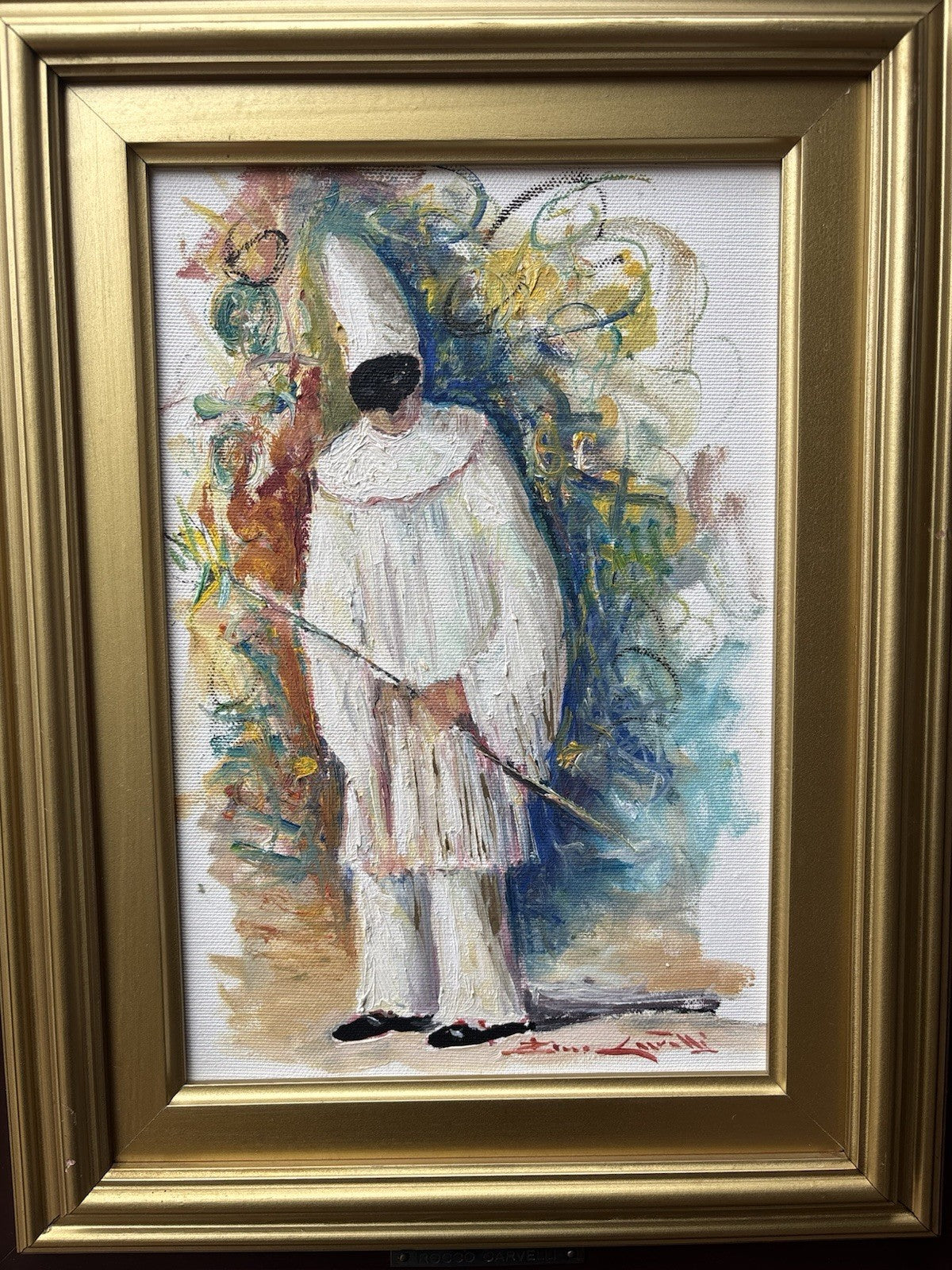 Quadro -Pulcinella- Rocco Carvelli- dipinto a olio su tela