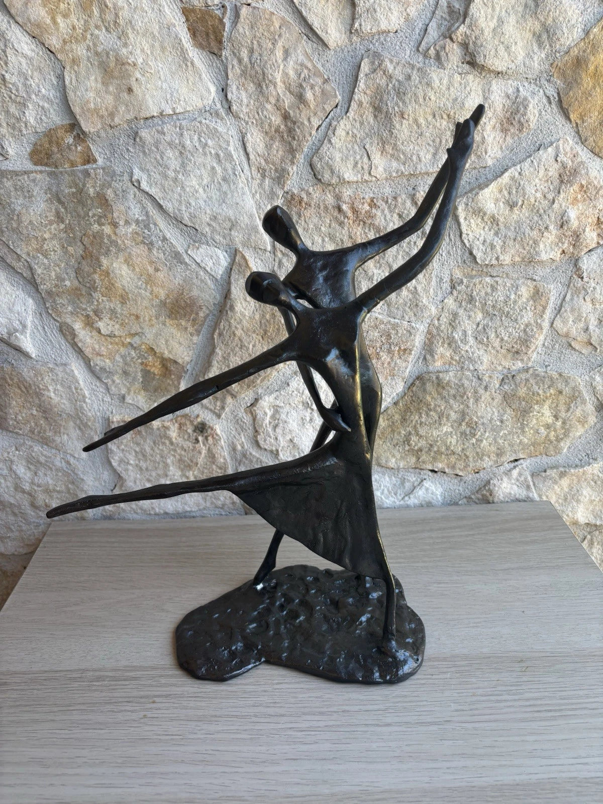 Scultura Vintage In Metallo -Ballerini-