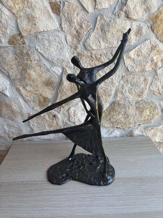 Scultura Vintage In Metallo -Ballerini-